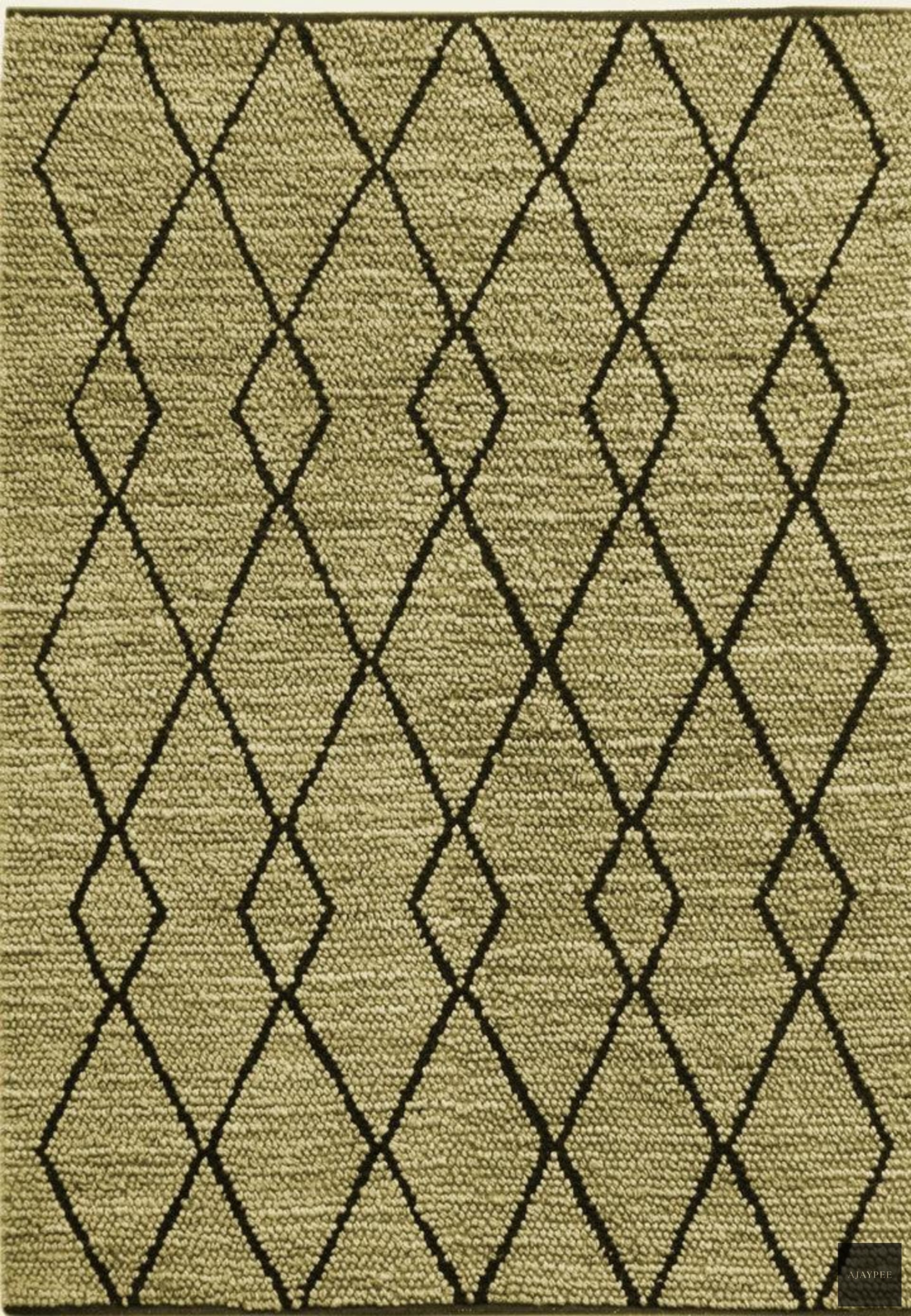 Hemp Hand Woven Rug Loop  Olive - Jute - Flatweave - Ajaypee Carpets (View 1)