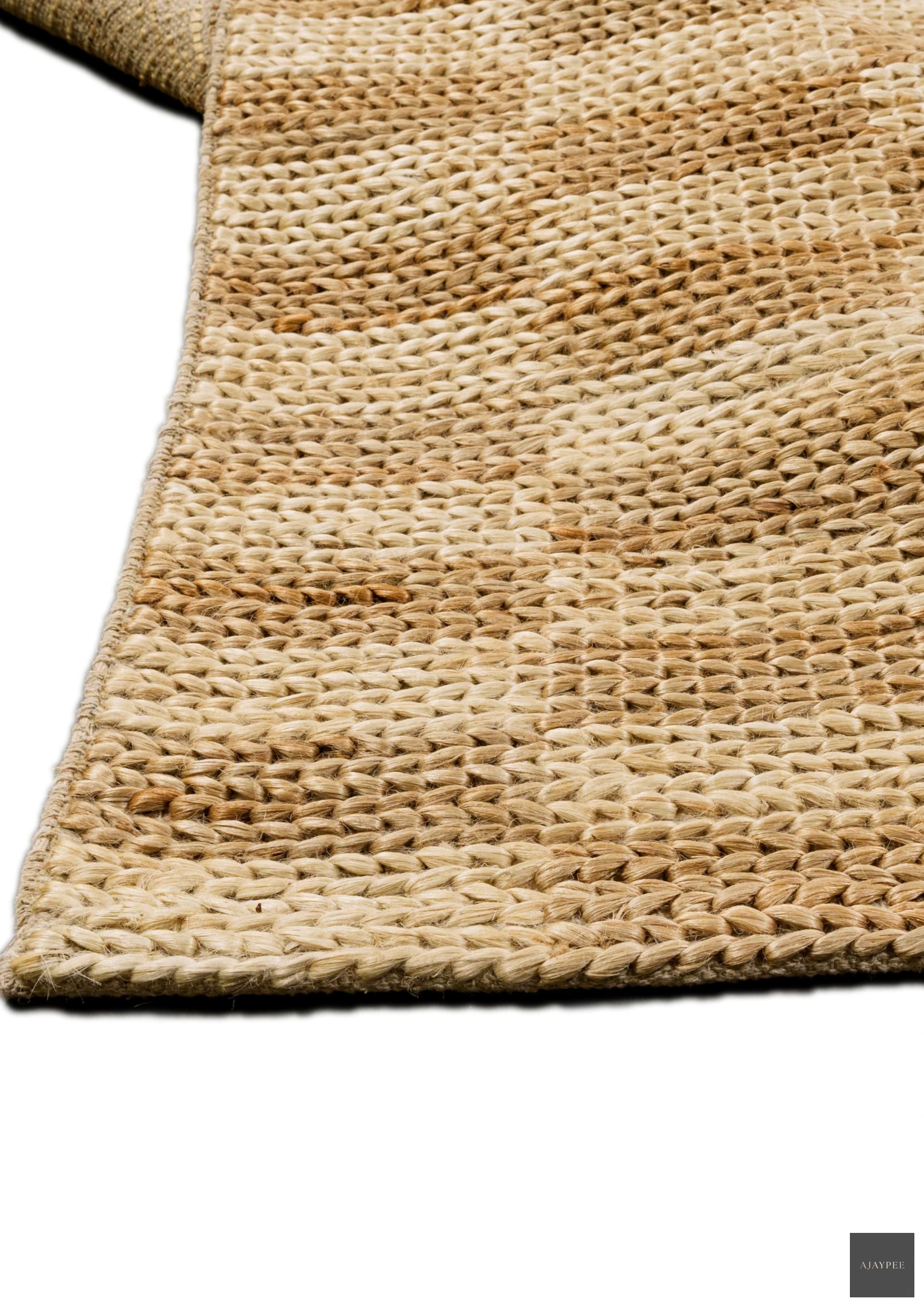 Hemp Hand Woven Rug : Knot Chess - Jute - Hand Woven - Ajaypee Carpets (Thumbnail 2)