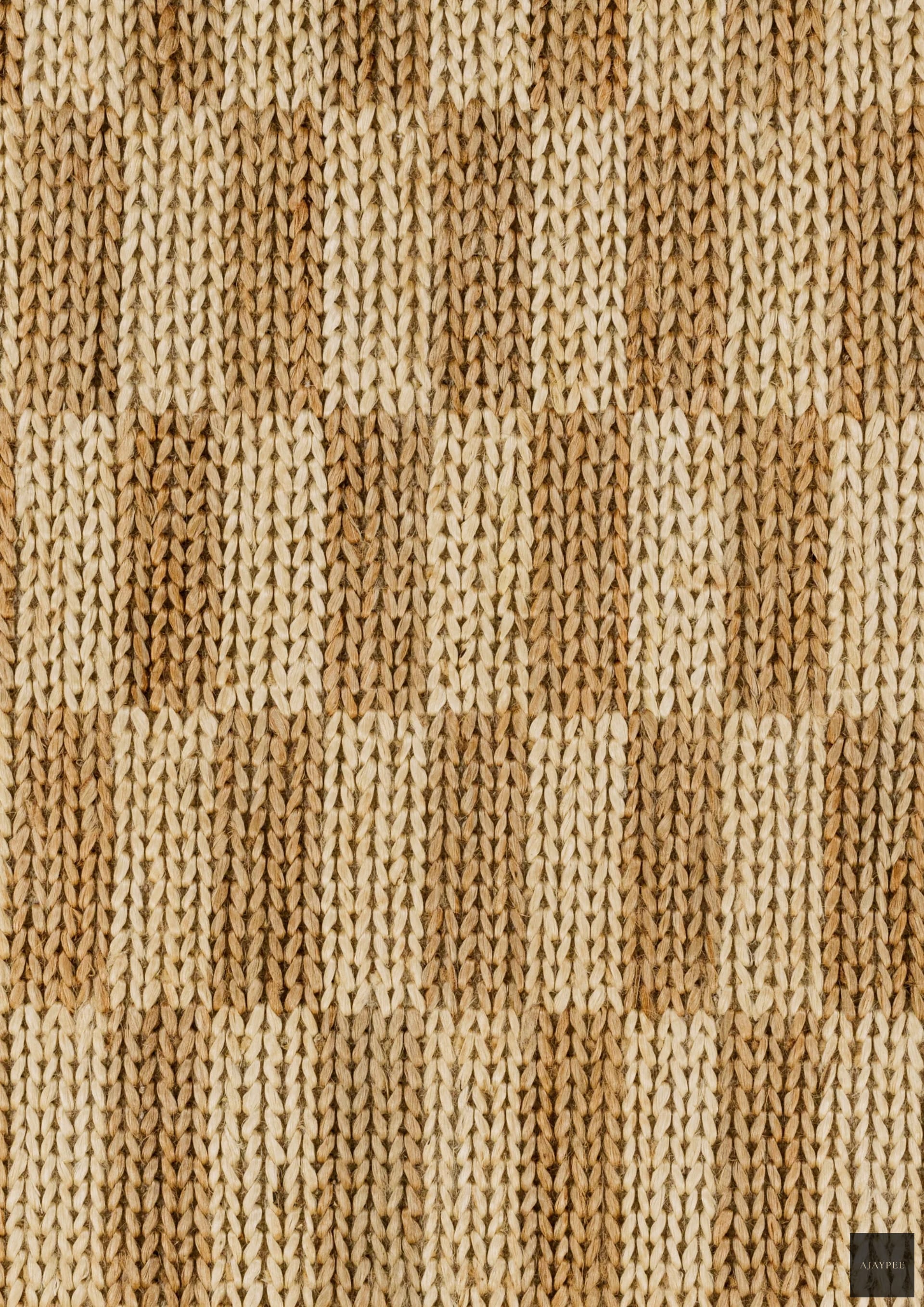 Hemp Hand Woven Rug : Knot Chess - Jute - Hand Woven - Ajaypee Carpets (Thumbnail 3)