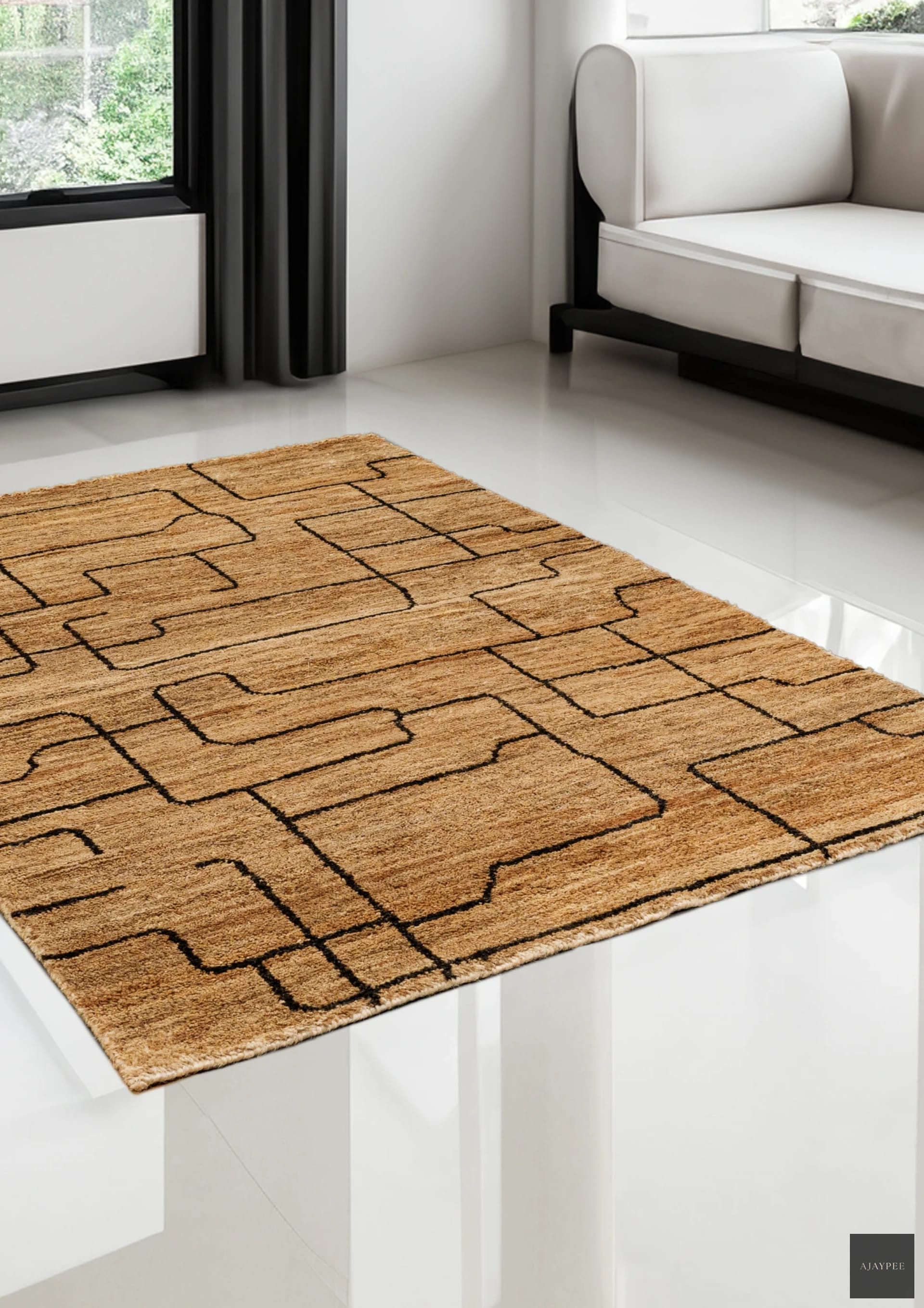 Hemp HandKnotted Carpet   TerraTread - Jute - Hand Knotted - Ajaypee Carpets (Thumbnail 4)