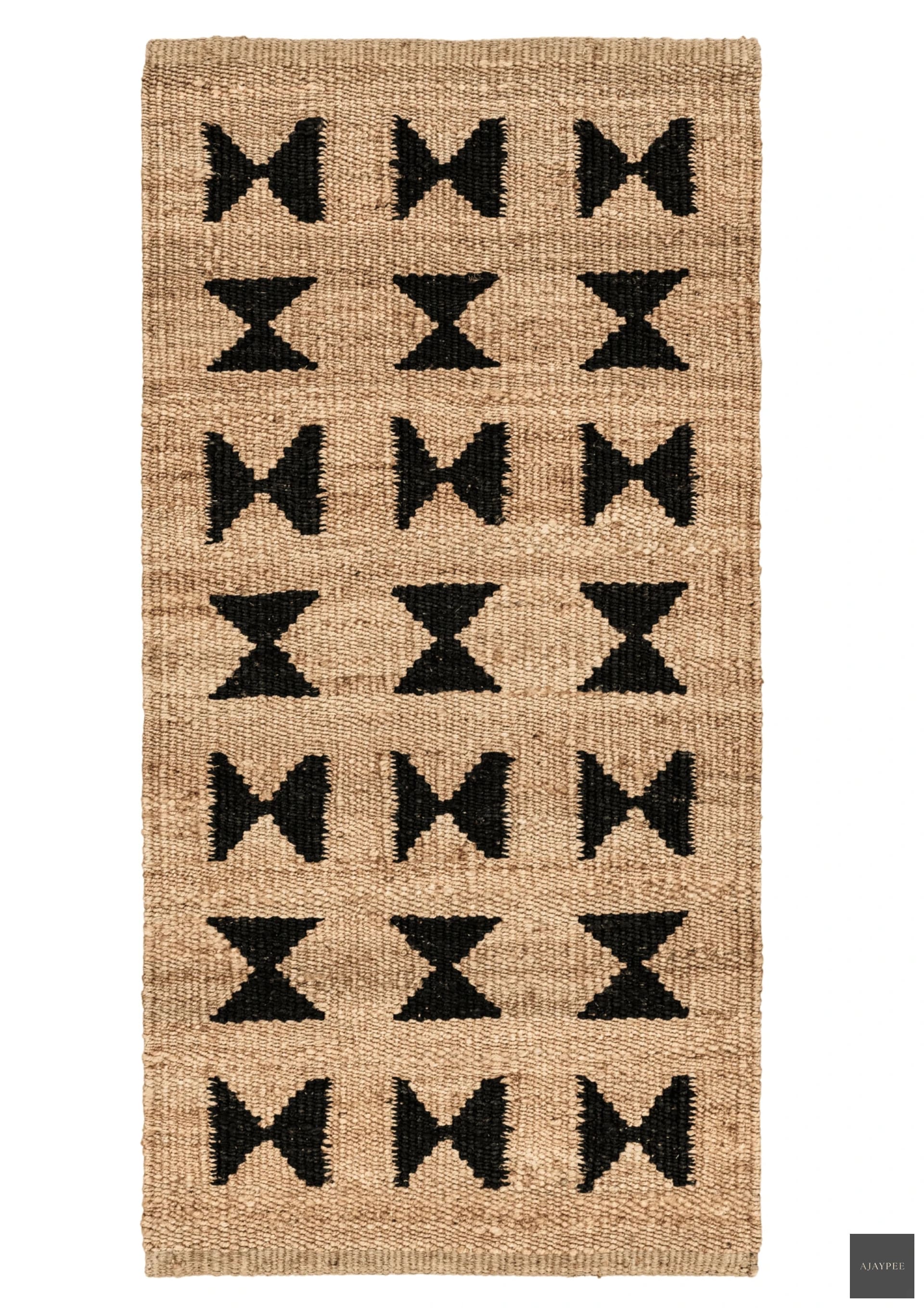 Hemp Handwoven Rug Aakar - Jute - Flatweave - Ajaypee Carpets (Thumbnail 4)