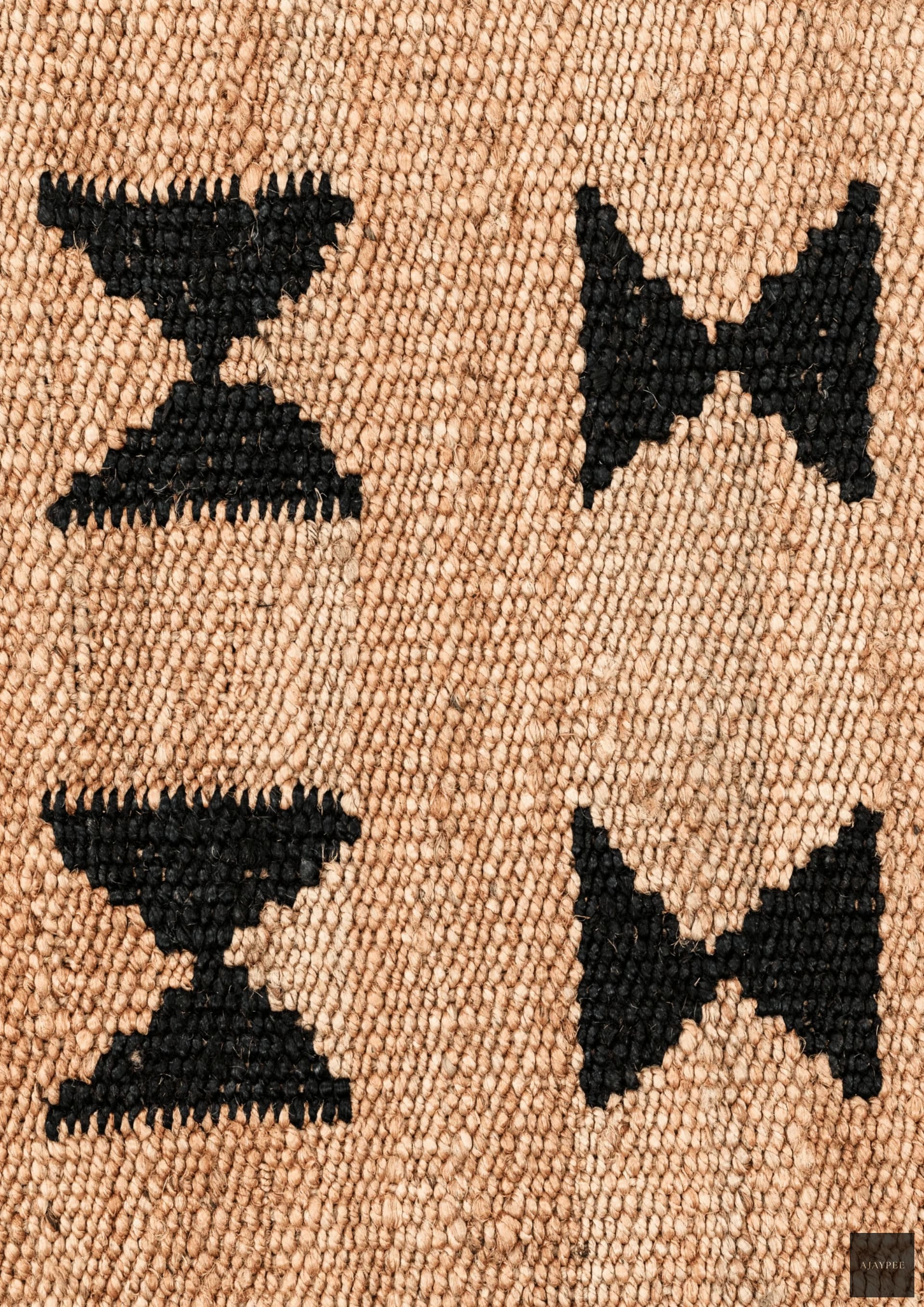 Hemp Handwoven Rug Aakar - Jute - Flatweave - Ajaypee Carpets (Thumbnail 5)