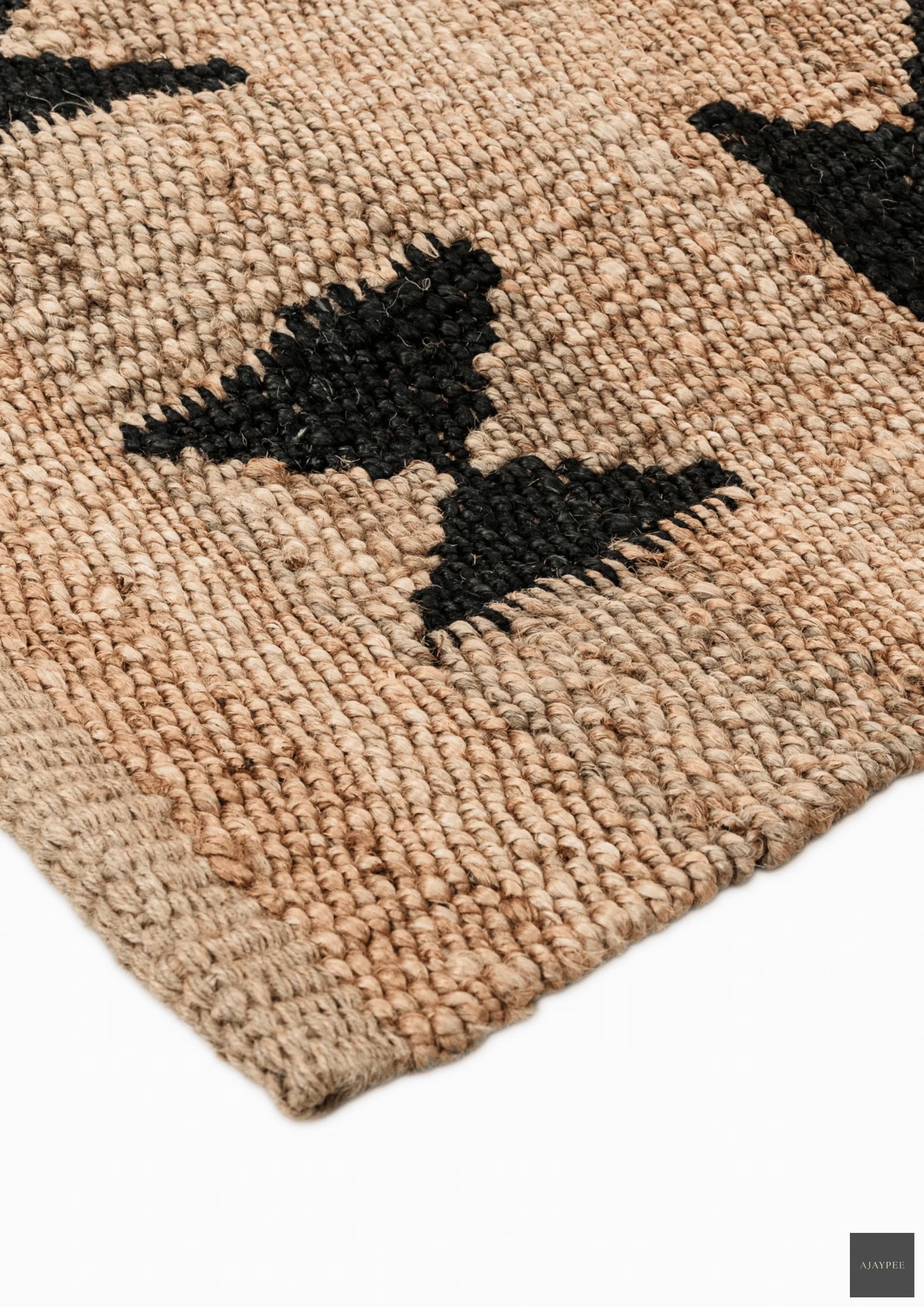 Hemp Handwoven Rug Aakar - Jute - Flatweave - Ajaypee Carpets (Thumbnail 6)