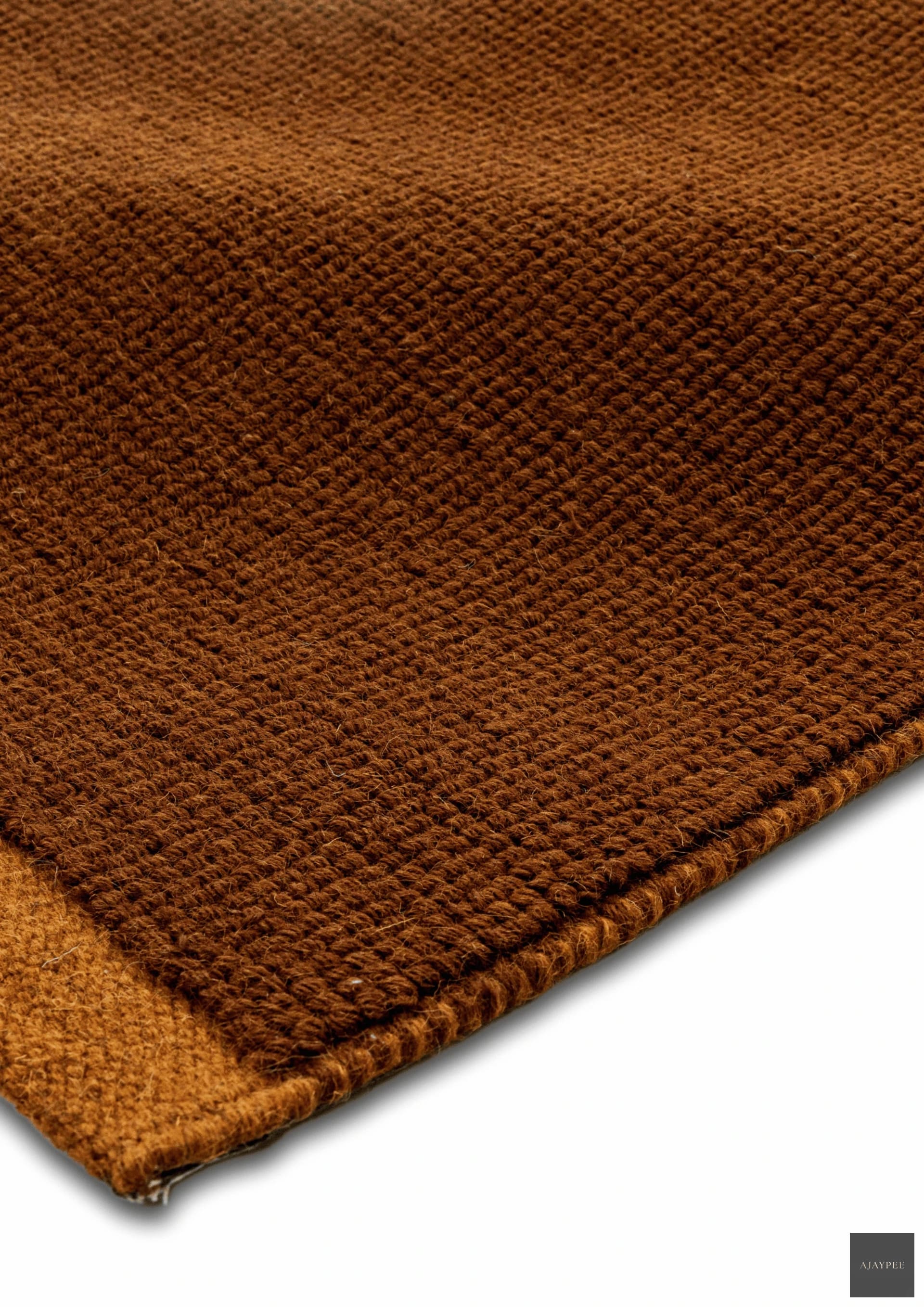 Loop Woolen Handwoven Rug   Flame - Jute - Hand Woven - Ajaypee Carpets (Thumbnail 2)