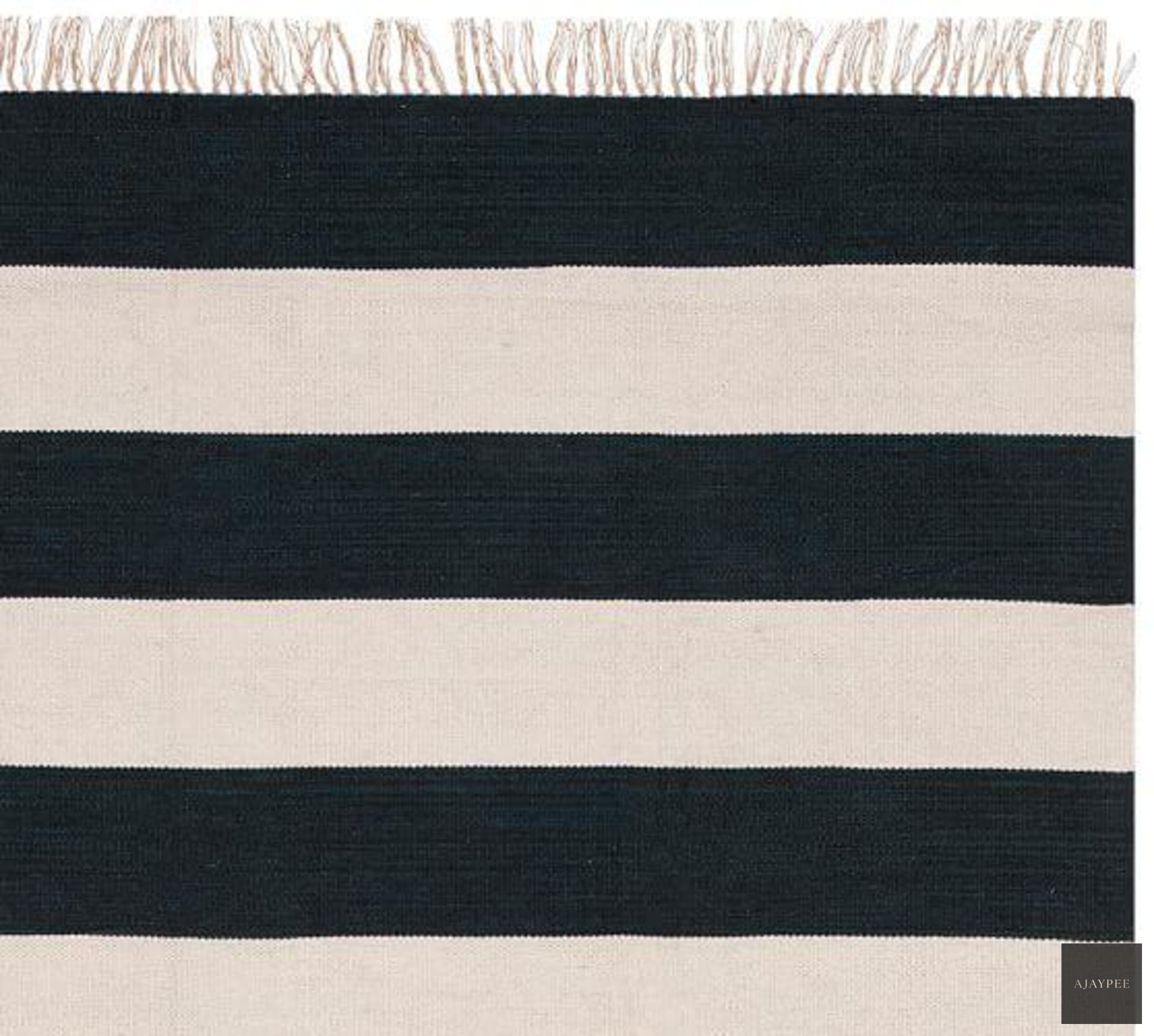 Cotton Handwoven Rug Cora Stripe - Cotton - Flatweave - Ajaypee Carpets (Thumbnail 2)