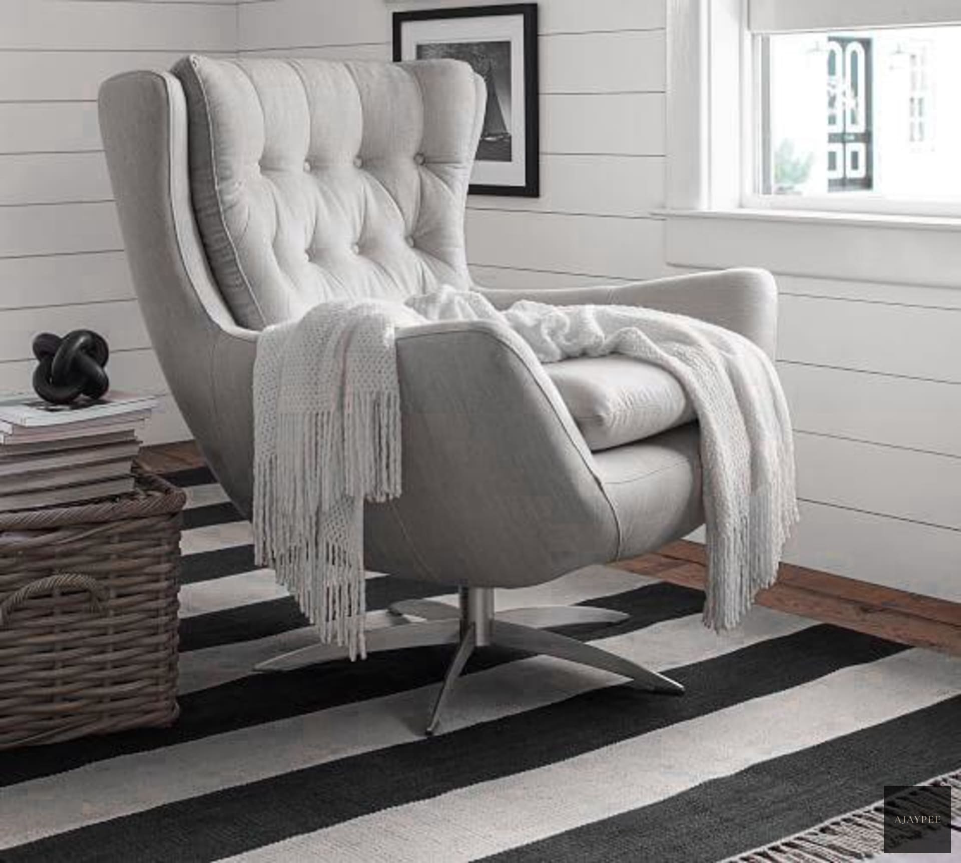 Cotton Handwoven Rug Cora Stripe - Cotton - Flatweave - Ajaypee Carpets (Thumbnail 3)