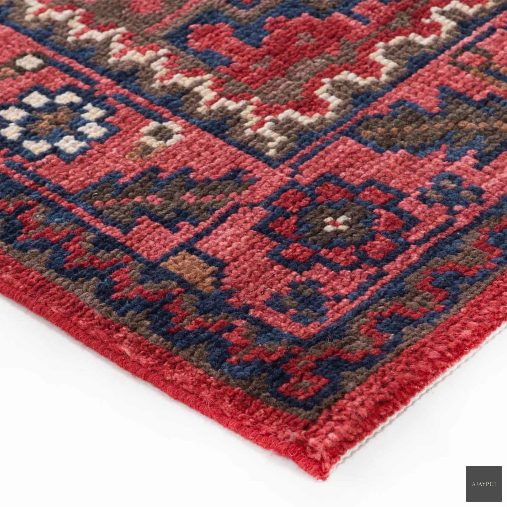 Aibaq Hand Knotted Woollen Rug - Cotton - Hand Knotted - Ajaypee Carpets (Thumbnail 4)