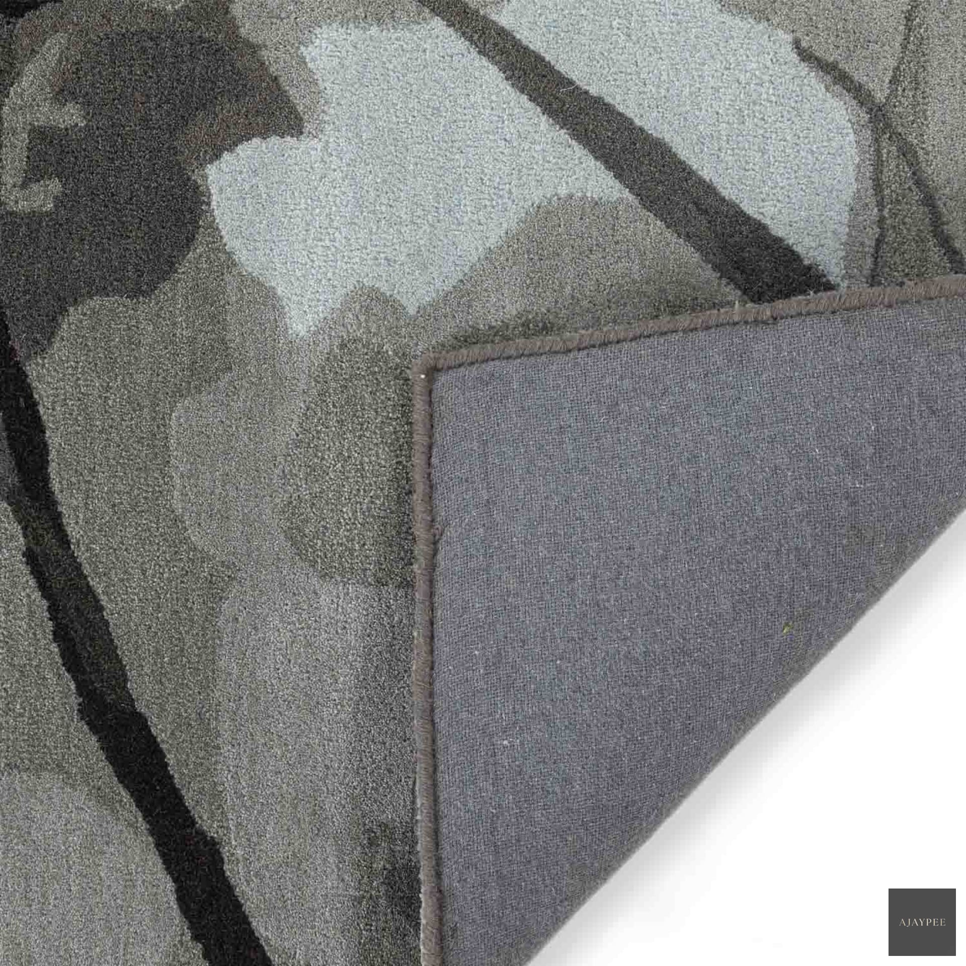 Amidst The Mist Hand Tufted Woollen Rug By Shripal Munshi - Cotton - Hand Tufted - Ajaypee Carpets (Thumbnail 5)