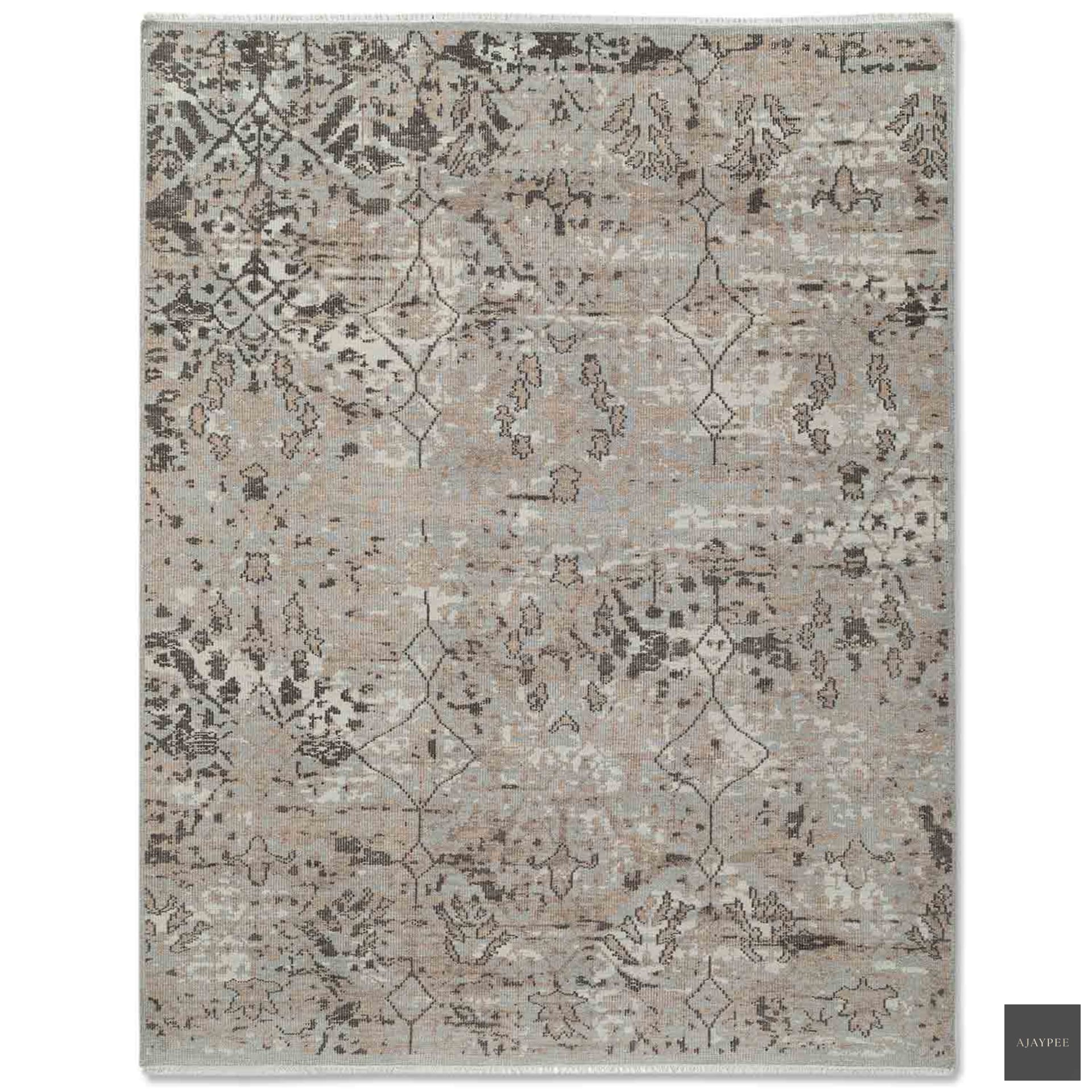 Anzura-5 Hand Knotted Woollen Rug - Cotton - Hand Knotted - Ajaypee Carpets (View 1)