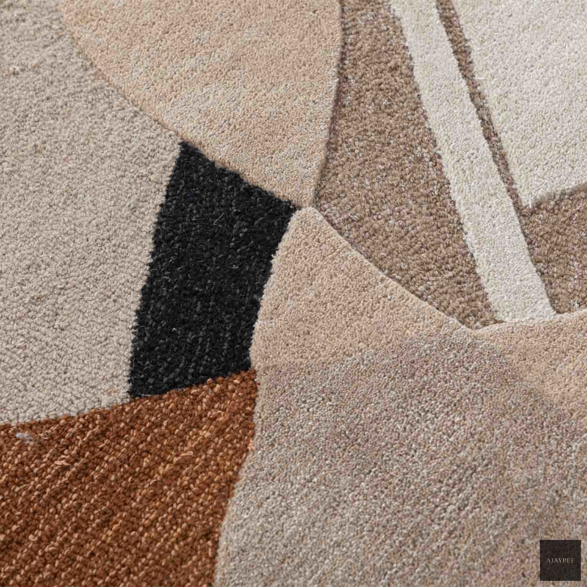 Aten Hand Tufted Woollen And Viscose Rug - Cotton - Hand Tufted - Ajaypee Carpets (Thumbnail 4)