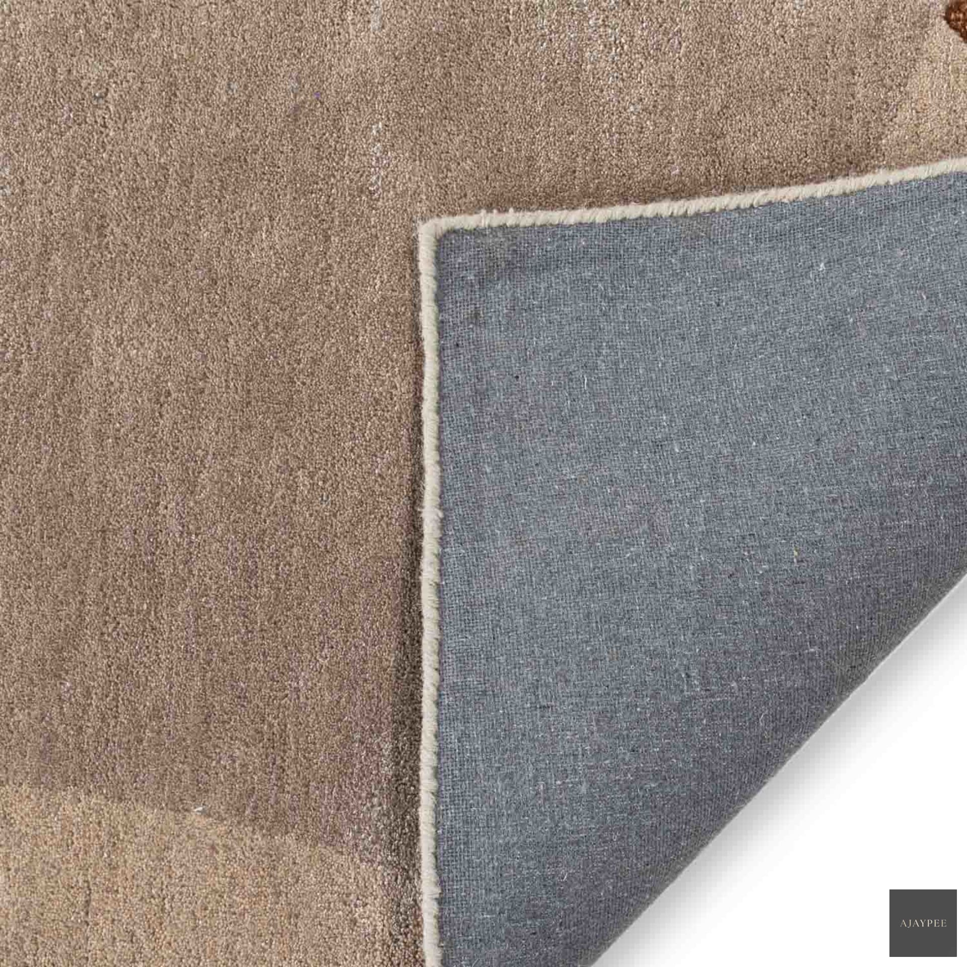 Aten Hand Tufted Woollen And Viscose Rug - Cotton - Hand Tufted - Ajaypee Carpets (Thumbnail 5)