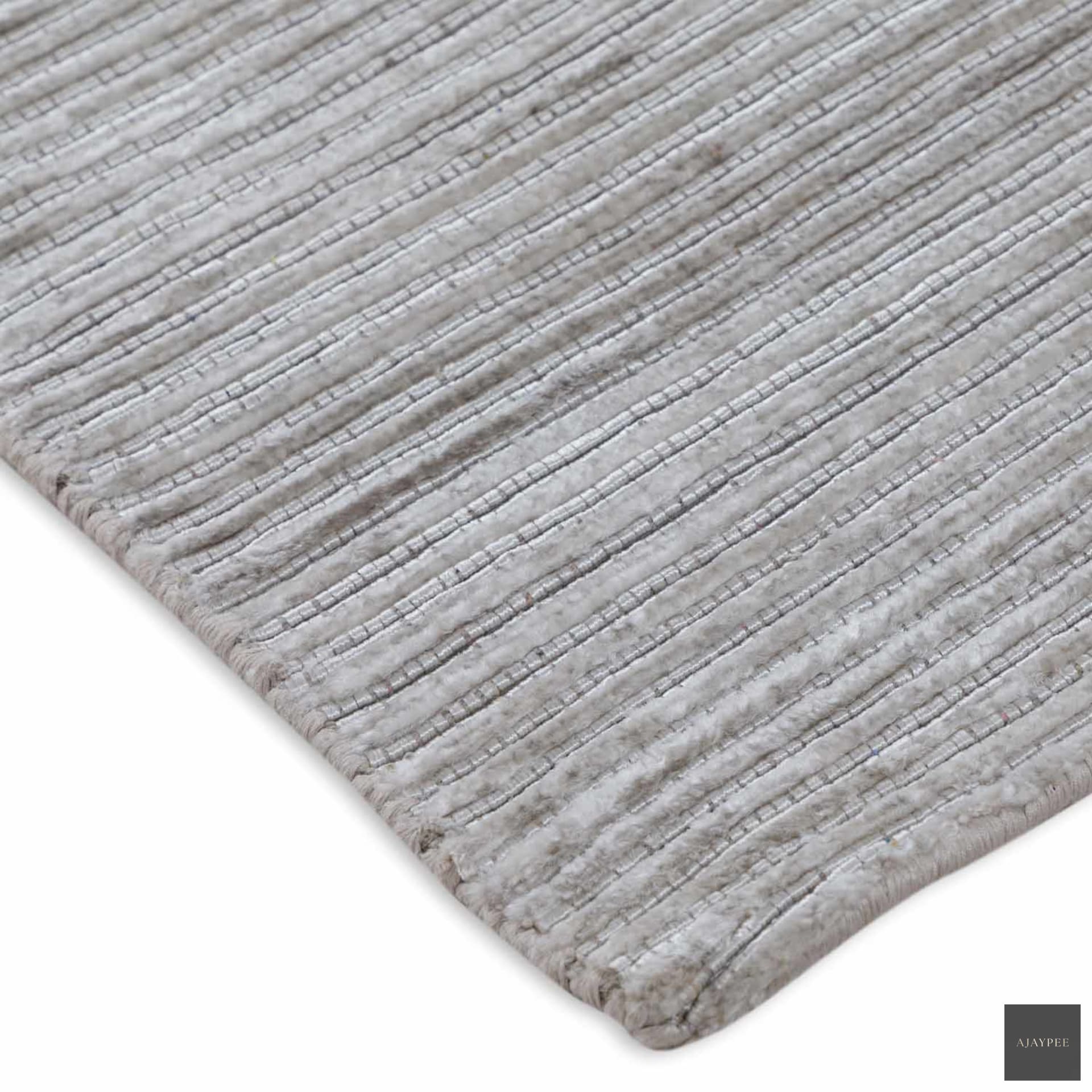 Aura Loom Knotted Banana Silk Rug - Cotton - Hand Tufted - Ajaypee Carpets (Thumbnail 2)