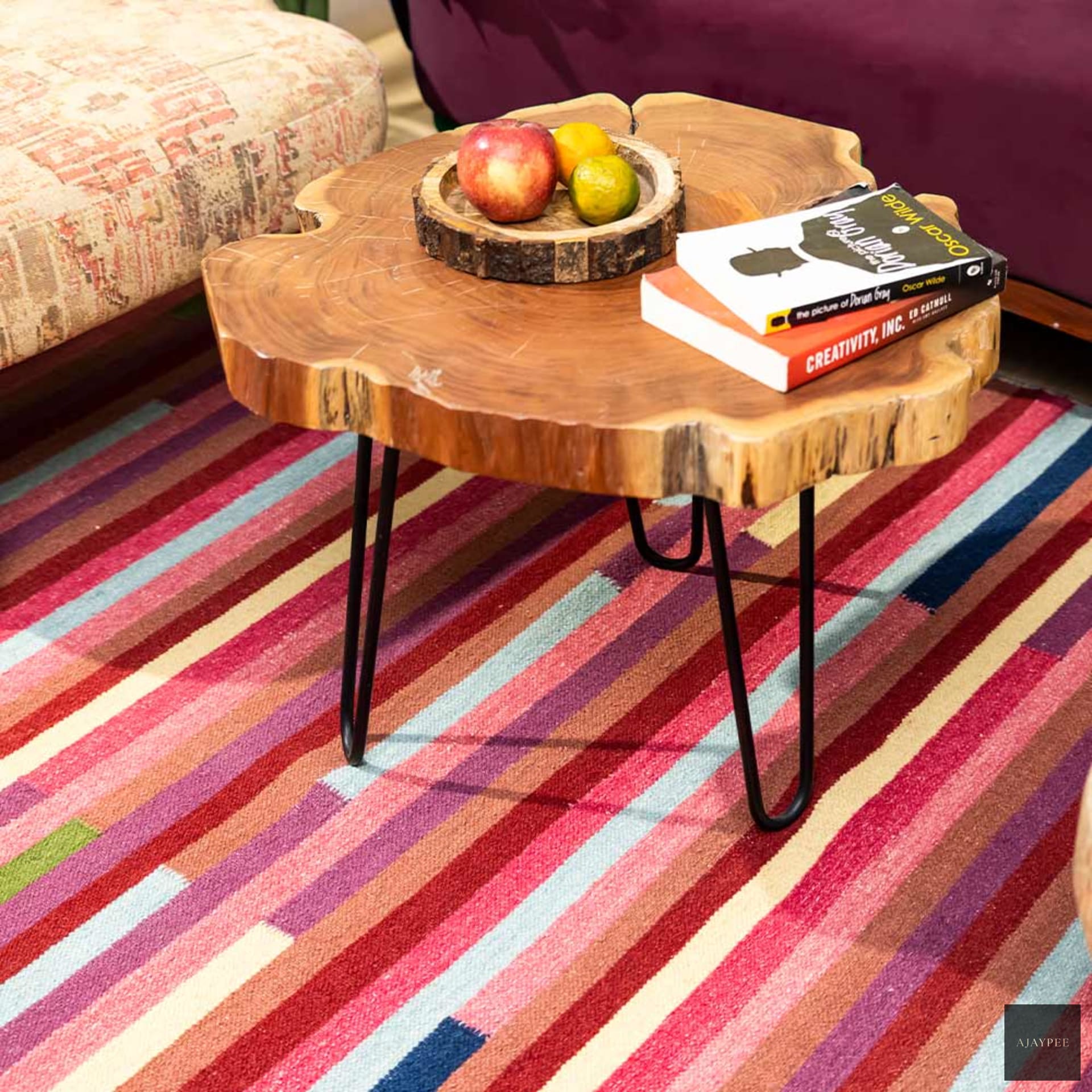 Bazegha Hand Woven Woollen Dhurrie - Wool - Dhurrie - Ajaypee Carpets (Thumbnail 6)
