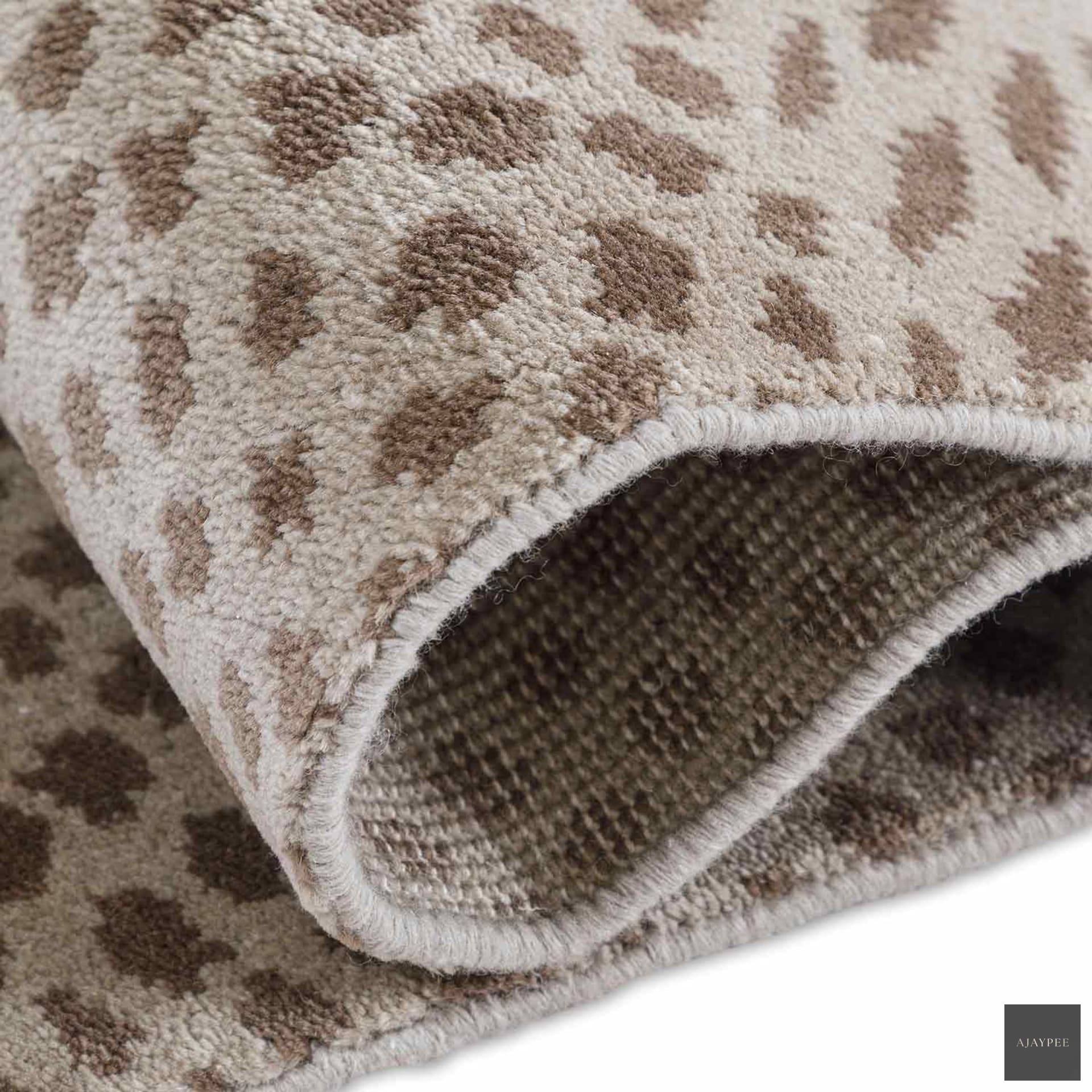 Bhuram Hand Knotted Woollen Rug - Cotton - Hand Knotted - Ajaypee Carpets (Thumbnail 3)