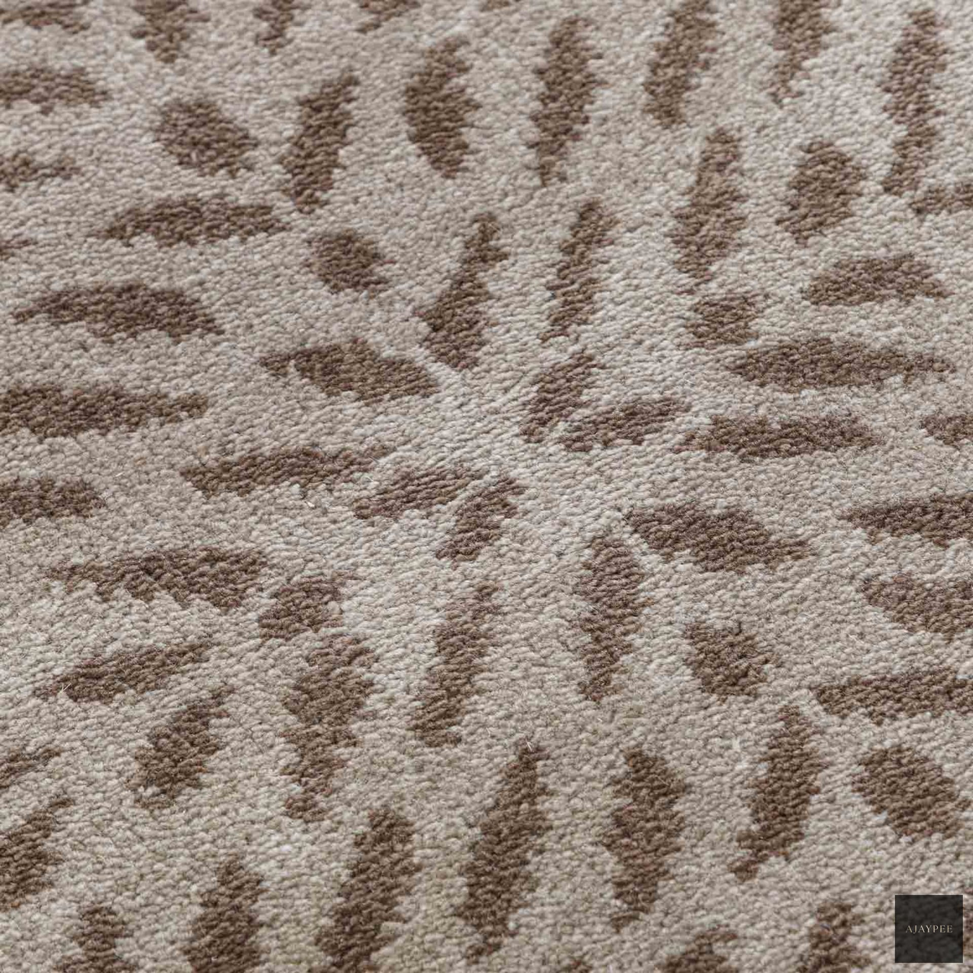 Bhuram Hand Knotted Woollen Rug - Cotton - Hand Knotted - Ajaypee Carpets (Thumbnail 4)