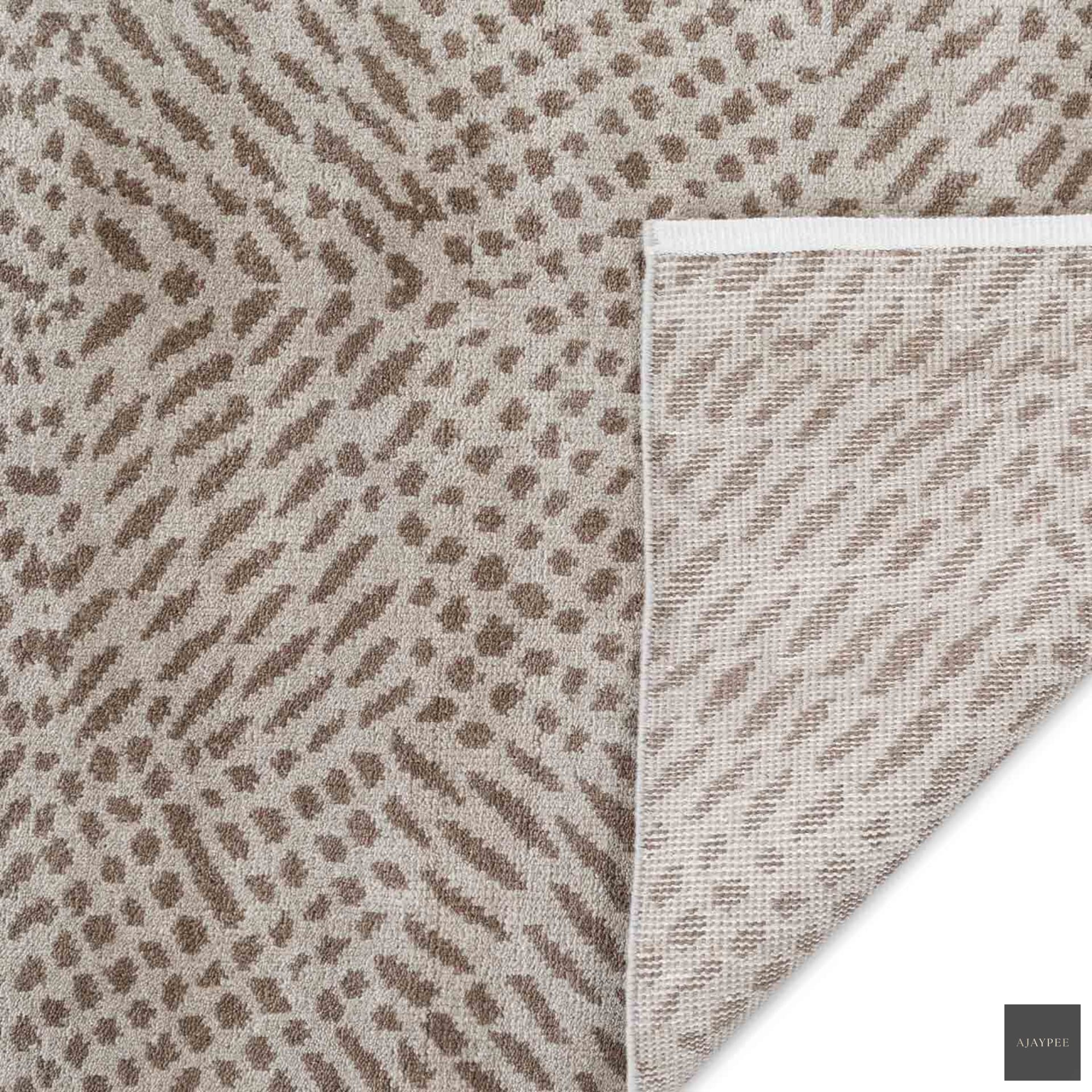 Bhuram Hand Knotted Woollen Rug - Cotton - Hand Knotted - Ajaypee Carpets (Thumbnail 5)
