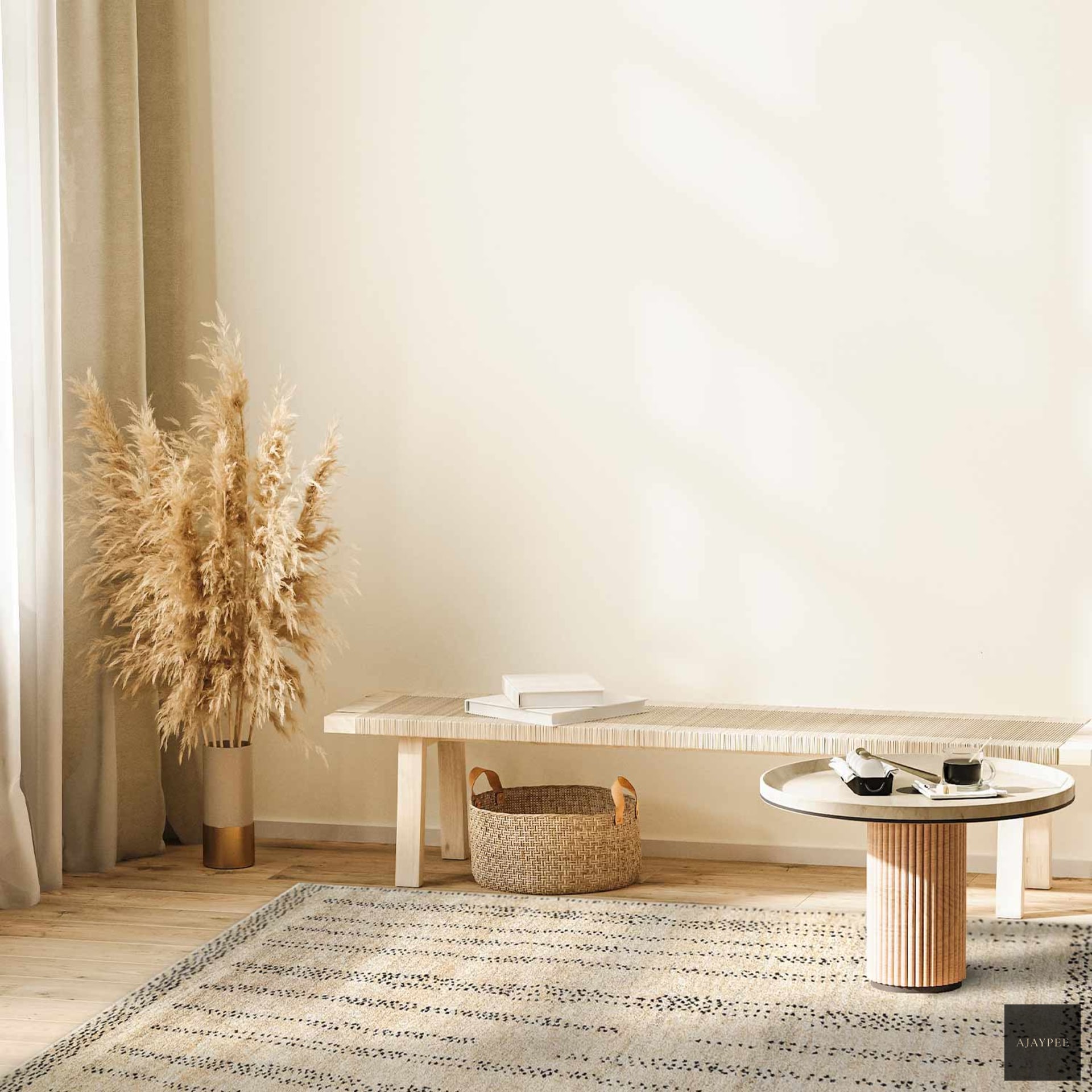 Bimah Hand Knotted Jute Rug - Jute - Hand Knotted - Ajaypee Carpets (View 1)