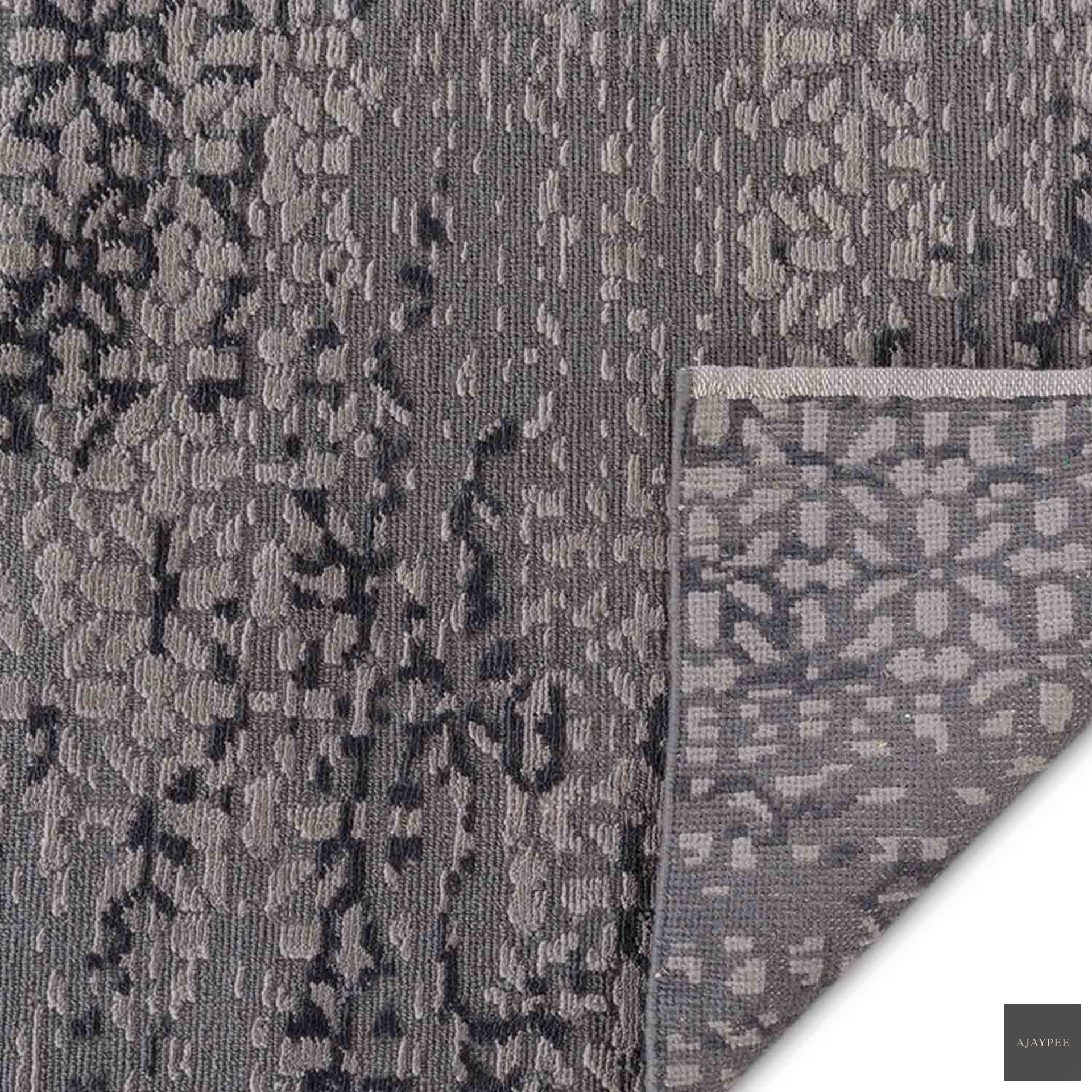 Brown-Whine Hand Knotted Woollen Rug - Cotton - Hand Knotted - Ajaypee Carpets (Thumbnail 5)