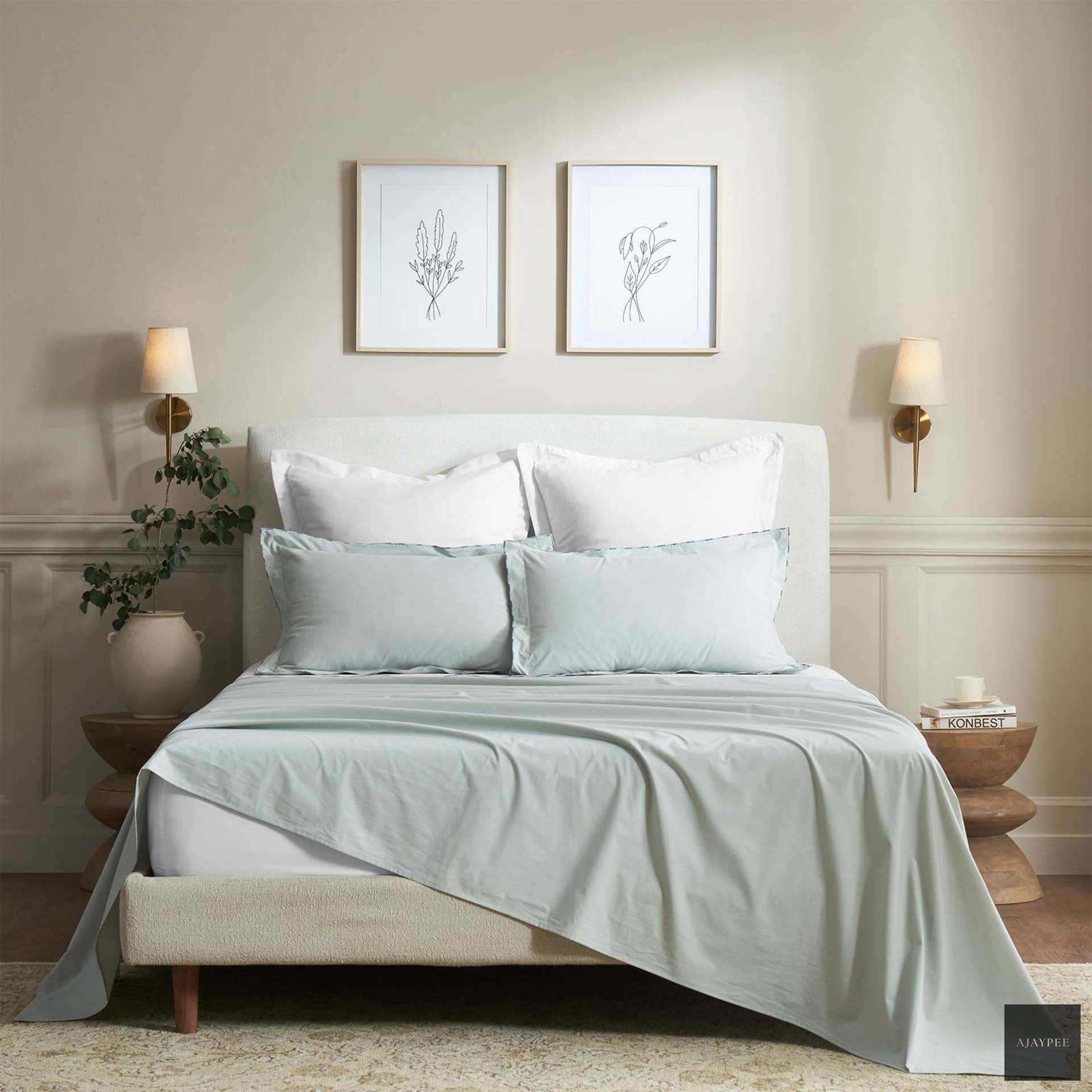 Celune Cotton Percale Bedsheet Set handmade carpet