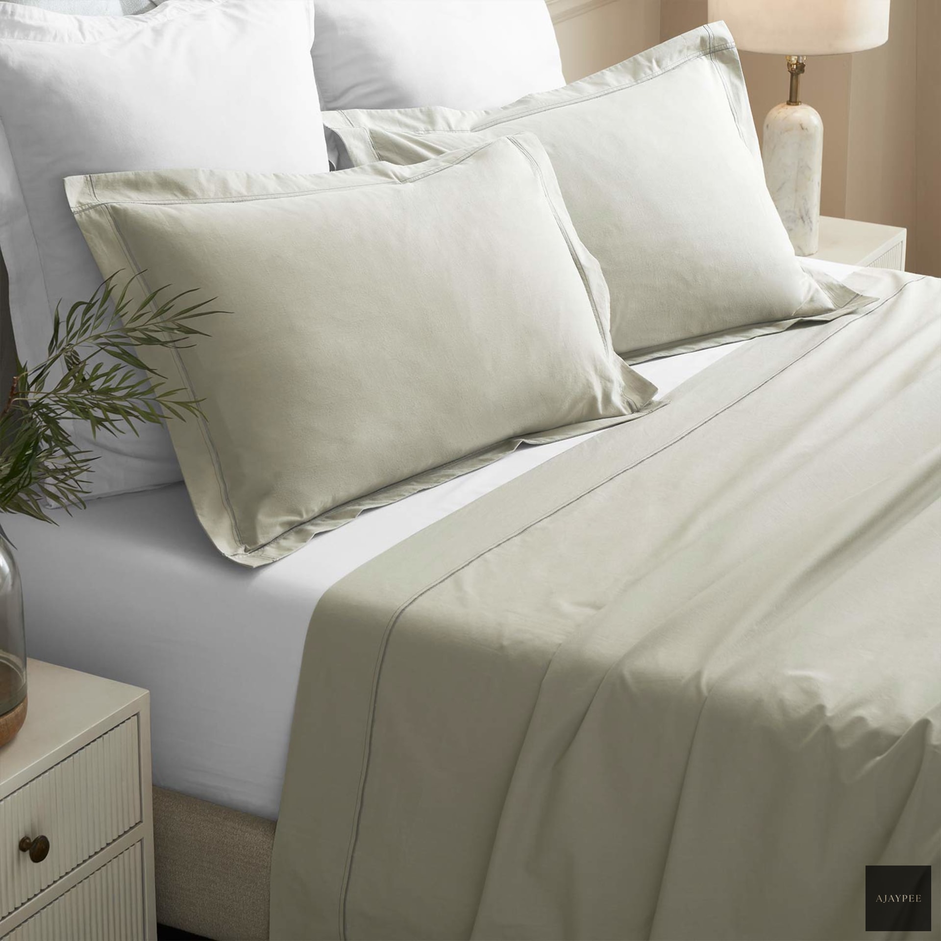 Clair Cotton Percale Bedsheet Set handmade carpet