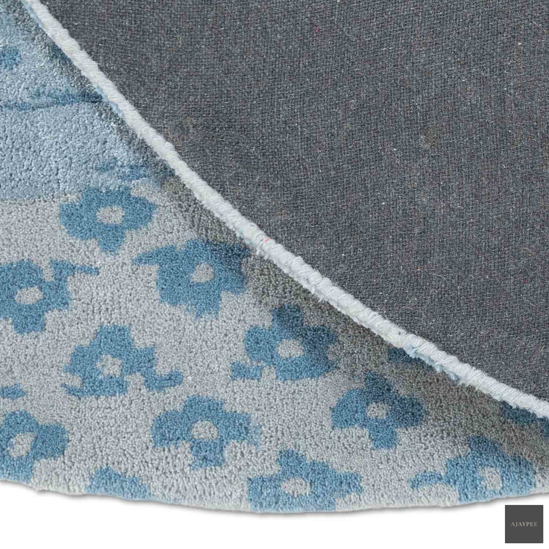 Cloud Hand Tufted Woollen And Viscose Rug - Cotton - Hand Tufted - Ajaypee Carpets (Thumbnail 6)