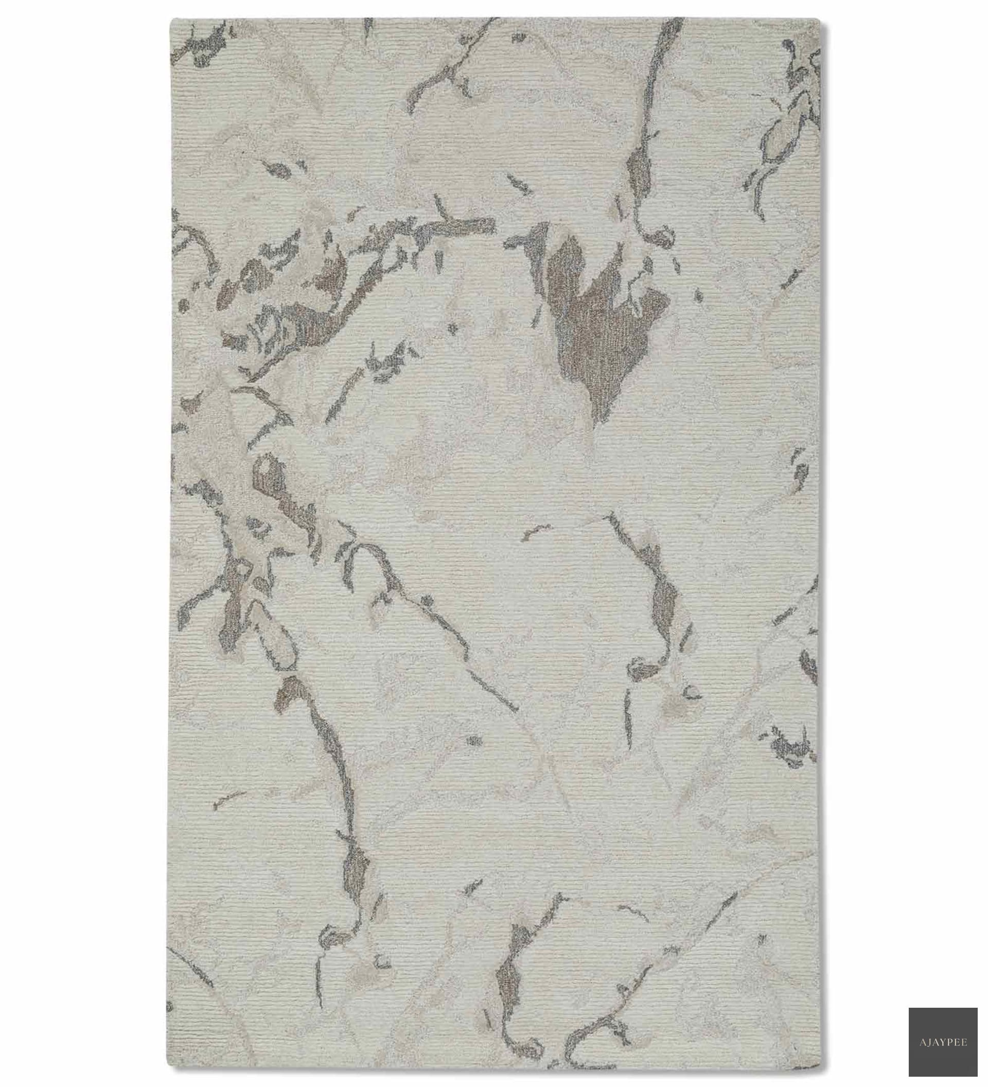 Crema Hand Tufted Woollen Rug - Cotton - Hand Tufted - Ajaypee Carpets (View 1)