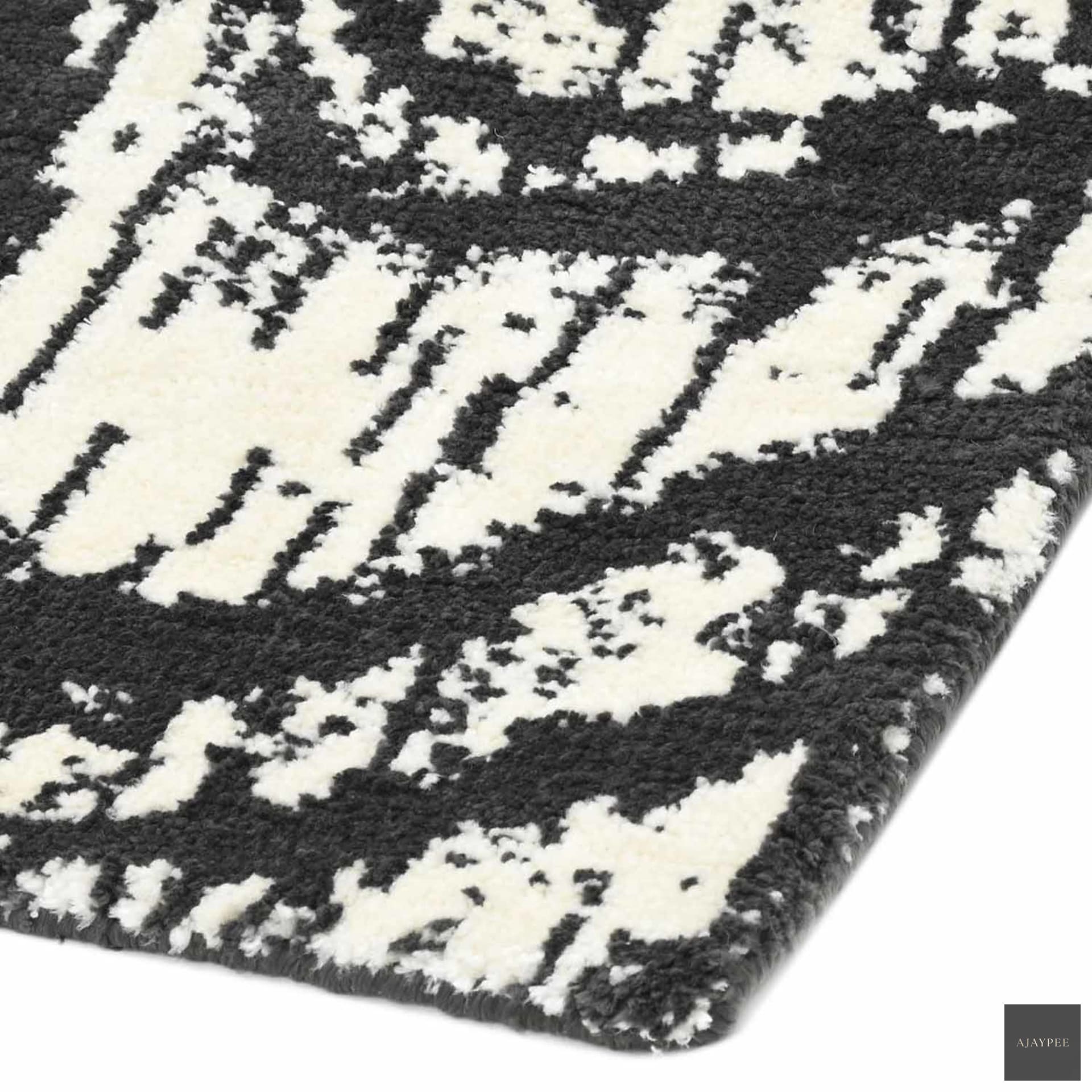 Ebony Hand Tufted Rug - Cotton - Hand Tufted - Ajaypee Carpets (Thumbnail 3)