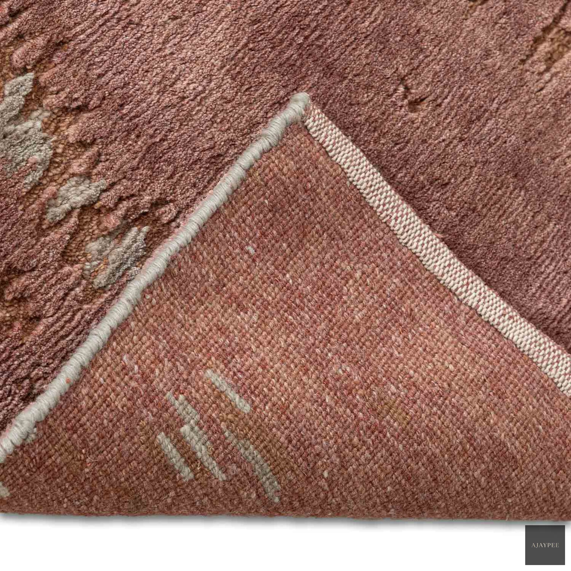 Ella Hand Knotted Woollen Rug - Cotton - Hand Knotted - Ajaypee Carpets (Thumbnail 4)