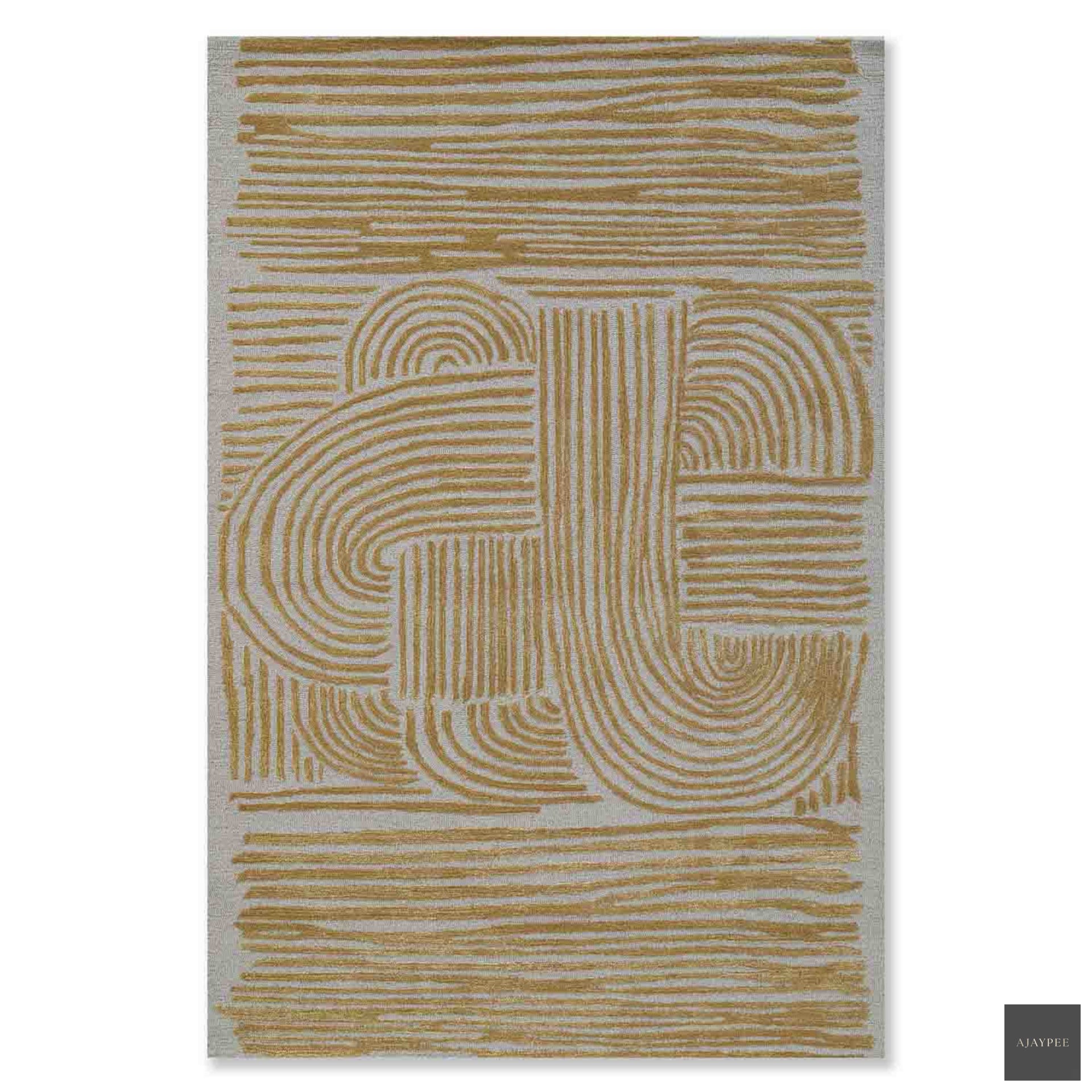 Eshaq Hand Tufted Woollen And Viscose Rug - Cotton - Hand Tufted - Ajaypee Carpets (Thumbnail 3)