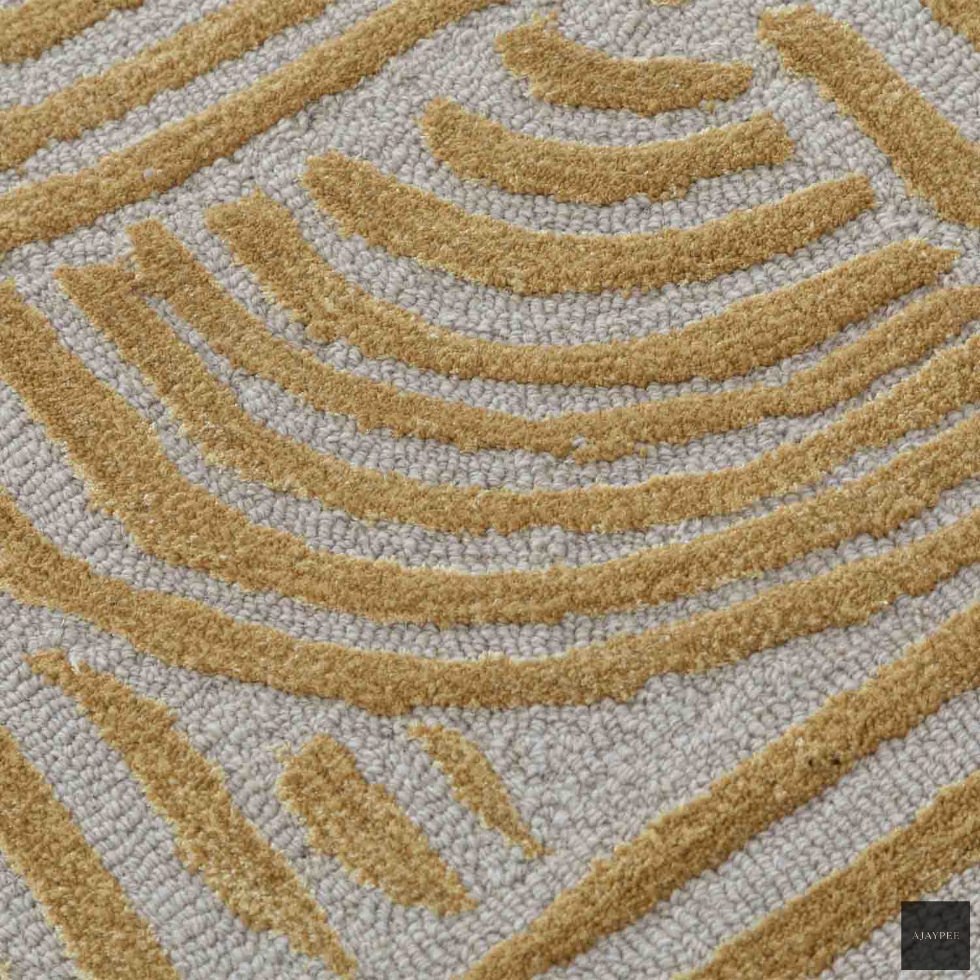 Eshaq Hand Tufted Woollen And Viscose Rug - Cotton - Hand Tufted - Ajaypee Carpets (Thumbnail 7)
