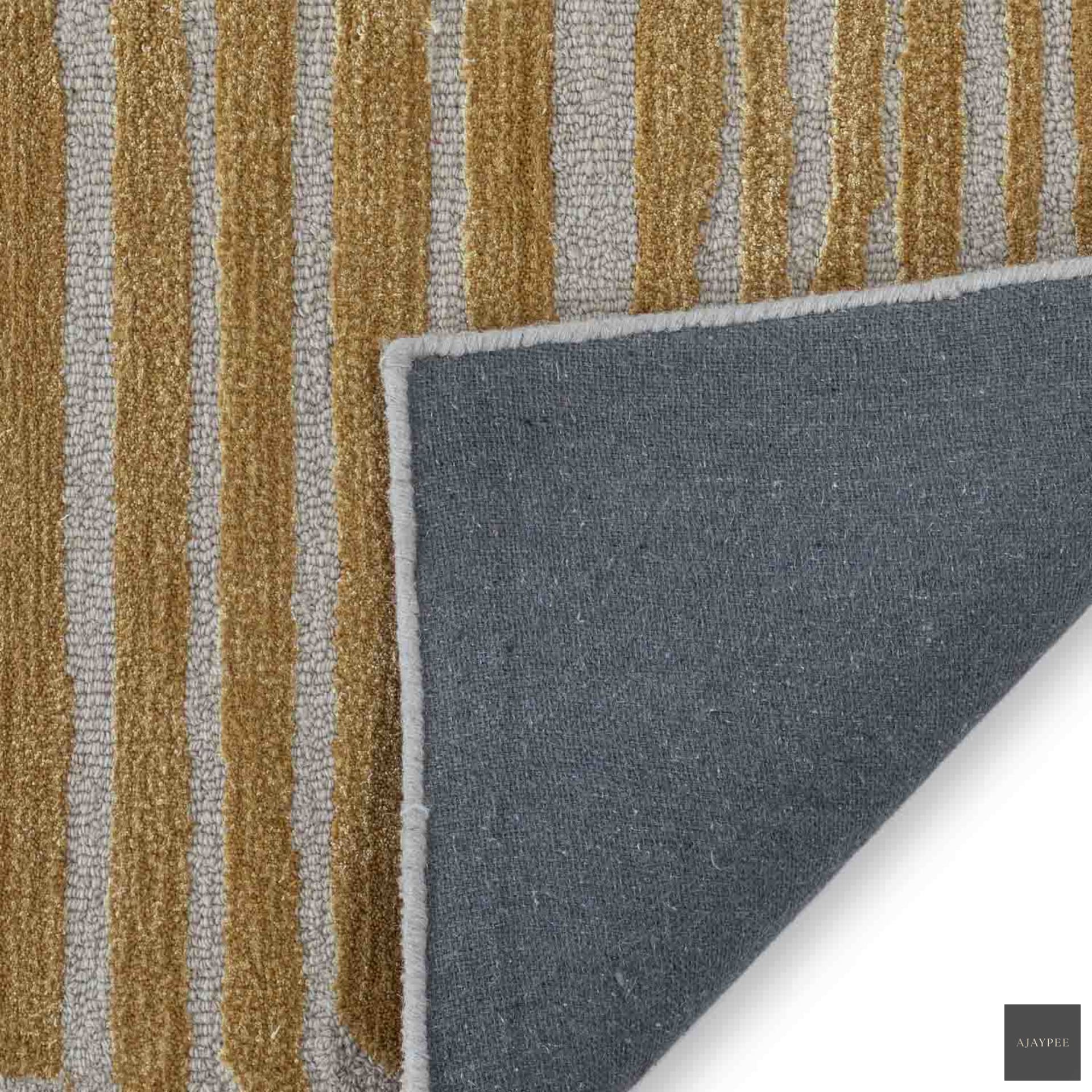 Eshaq Hand Tufted Woollen And Viscose Rug - Cotton - Hand Tufted - Ajaypee Carpets (Thumbnail 8)