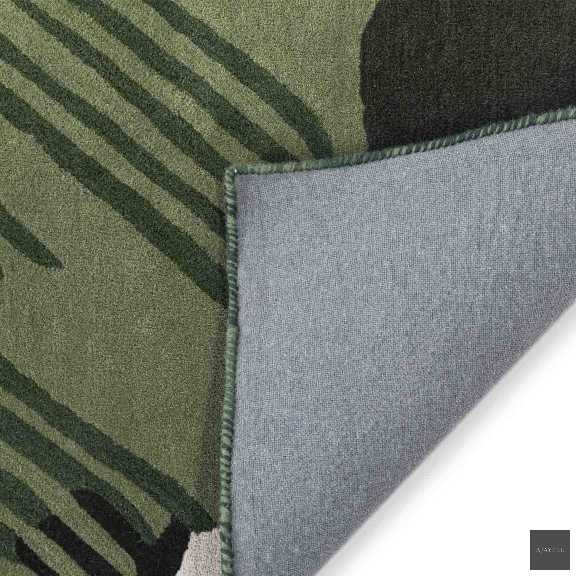 Framing The Fragments Hand Tufted Woollen Rug By Shripal Munshi - Cotton - Hand Tufted - Ajaypee Carpets (Thumbnail 5)