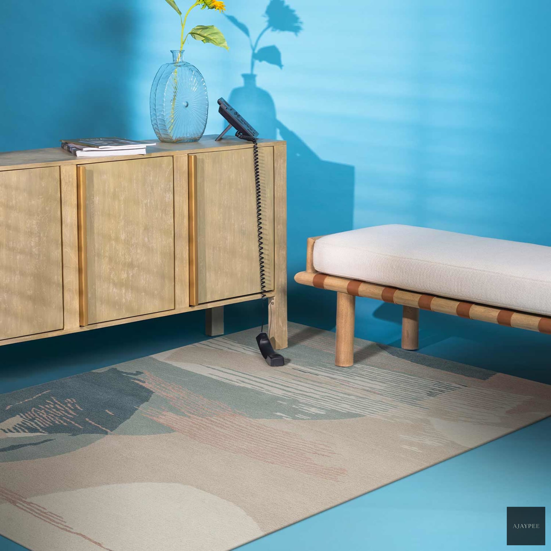 Geo Hand Tufted Woollen Rug - Cotton - Hand Tufted - Ajaypee Carpets (View 1)