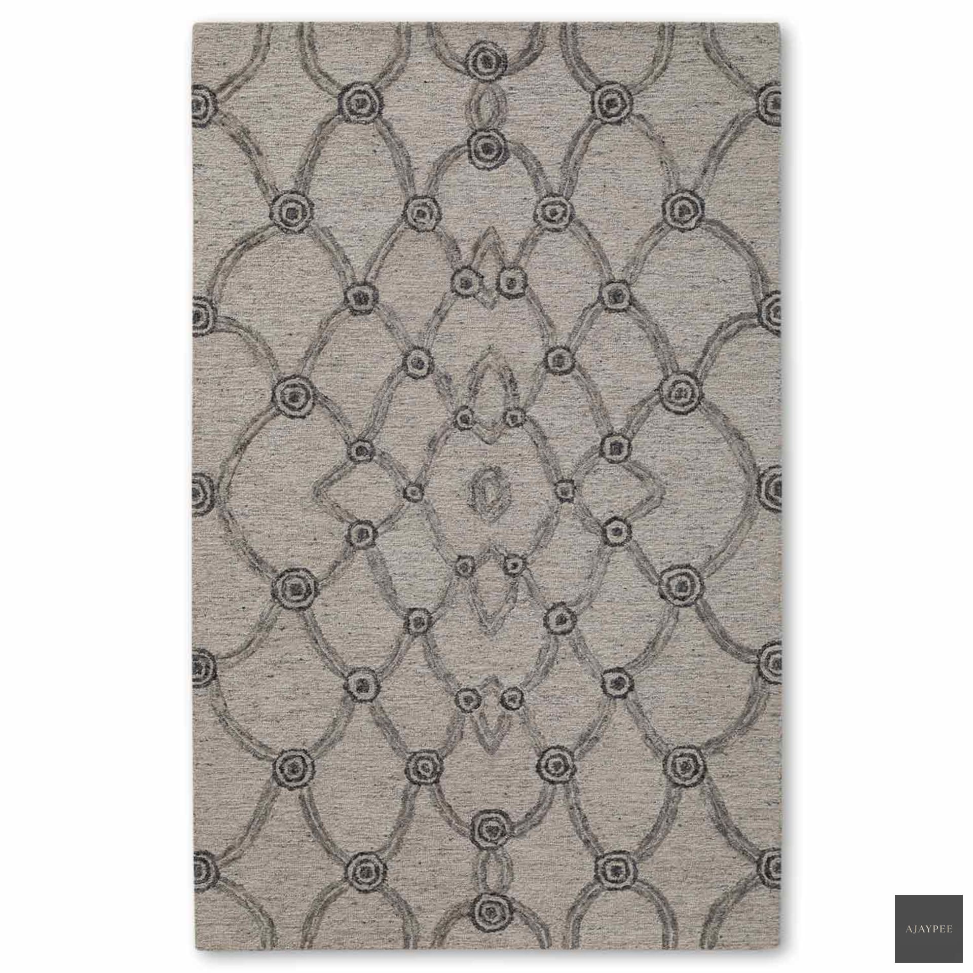 Gusita Hand Tufted Woollen Rug By Mariella Ienna - Cotton - Hand Tufted - Ajaypee Carpets (Thumbnail 2)