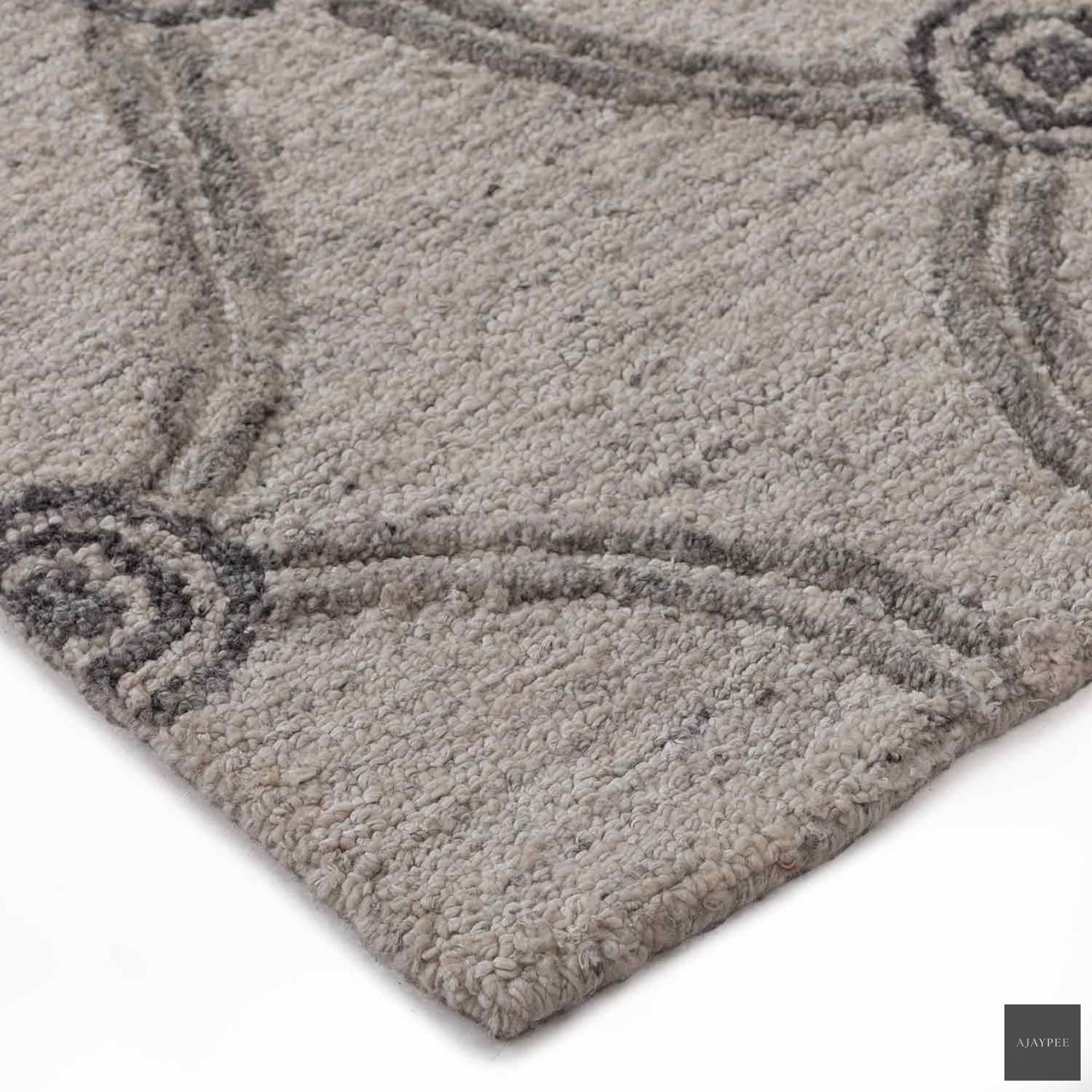 Gusita Hand Tufted Woollen Rug By Mariella Ienna - Cotton - Hand Tufted - Ajaypee Carpets (Thumbnail 3)