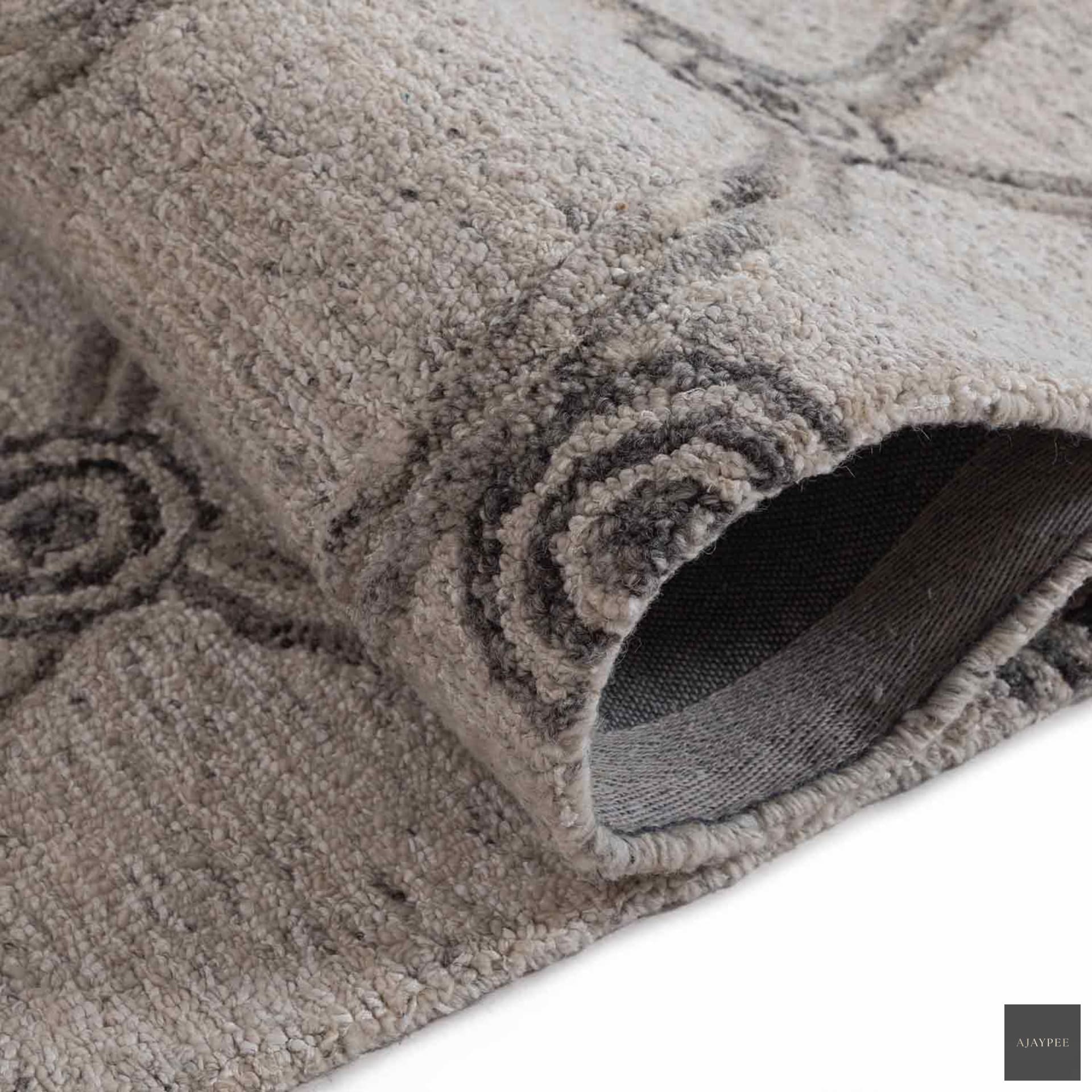 Gusita Hand Tufted Woollen Rug By Mariella Ienna - Cotton - Hand Tufted - Ajaypee Carpets (Thumbnail 6)