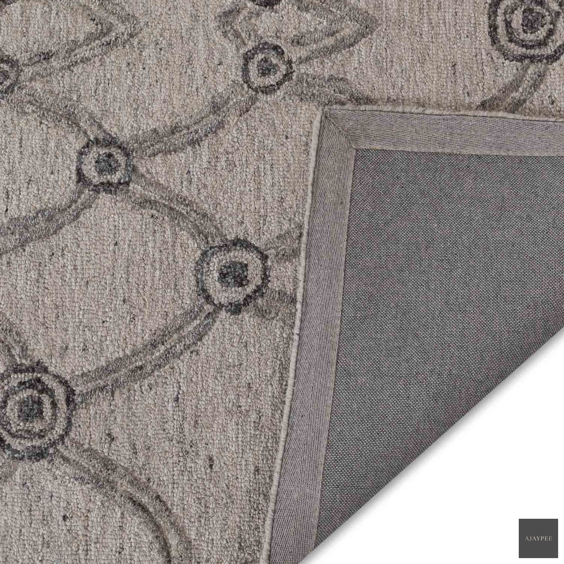 Gusita Hand Tufted Woollen Rug By Mariella Ienna - Cotton - Hand Tufted - Ajaypee Carpets (Thumbnail 8)