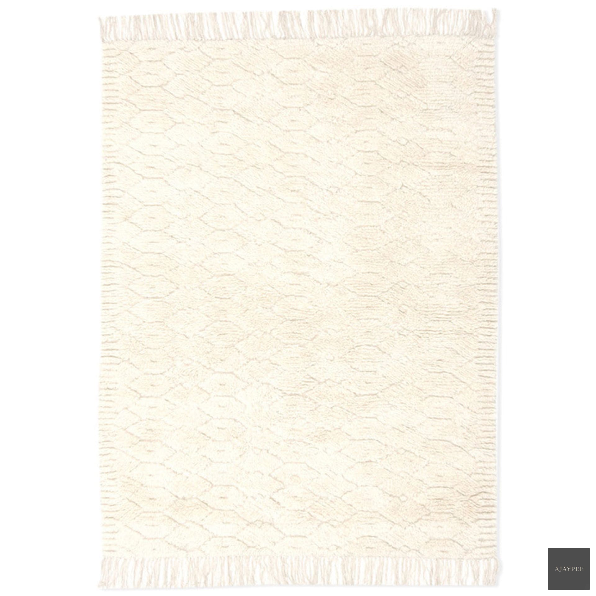 Gwyneth Handloom Woollen Rug - Cotton - Hand Tufted - Ajaypee Carpets (View 1)