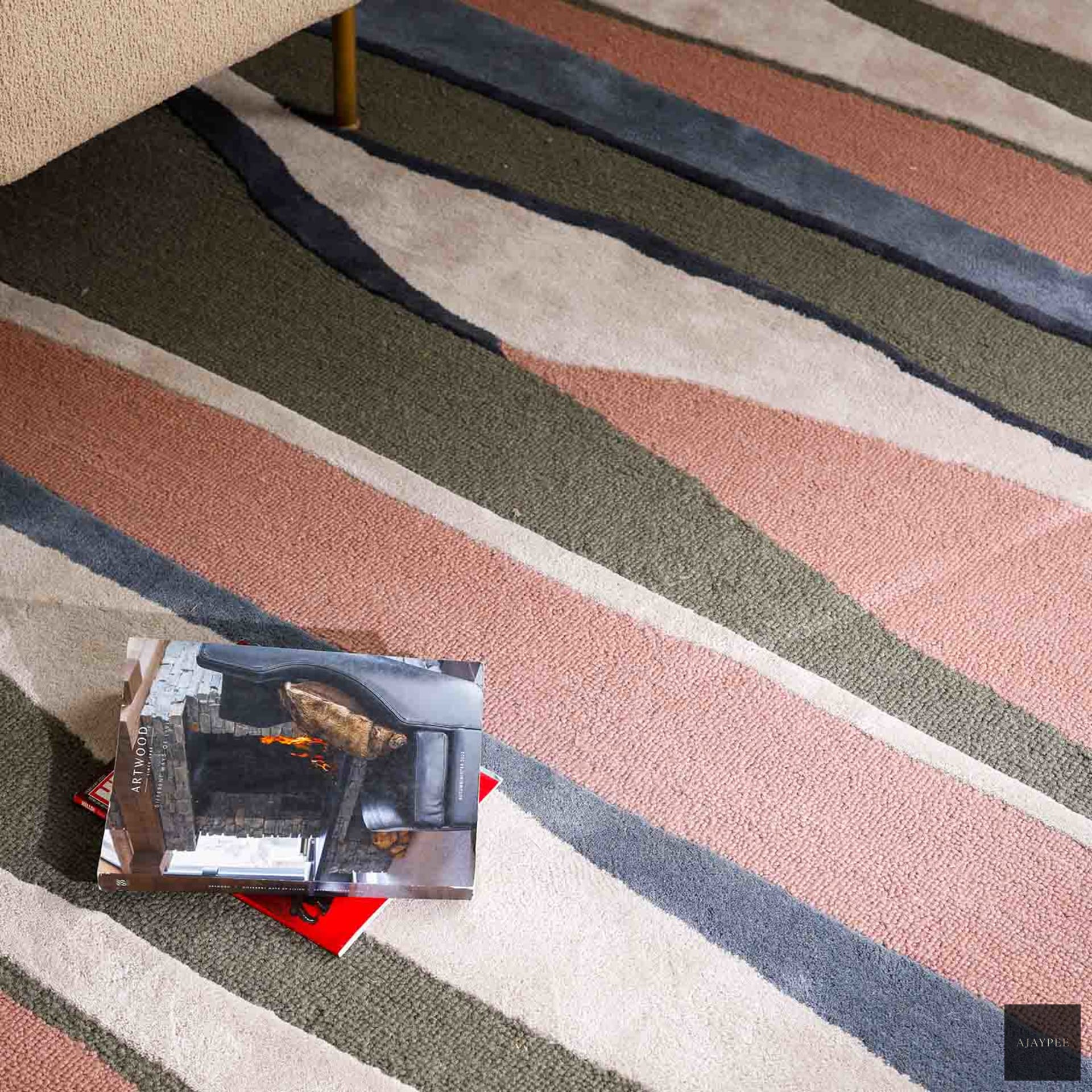 Hamburg Hand Tufted Woollen Rug - Cotton - Hand Tufted - Ajaypee Carpets (Thumbnail 3)