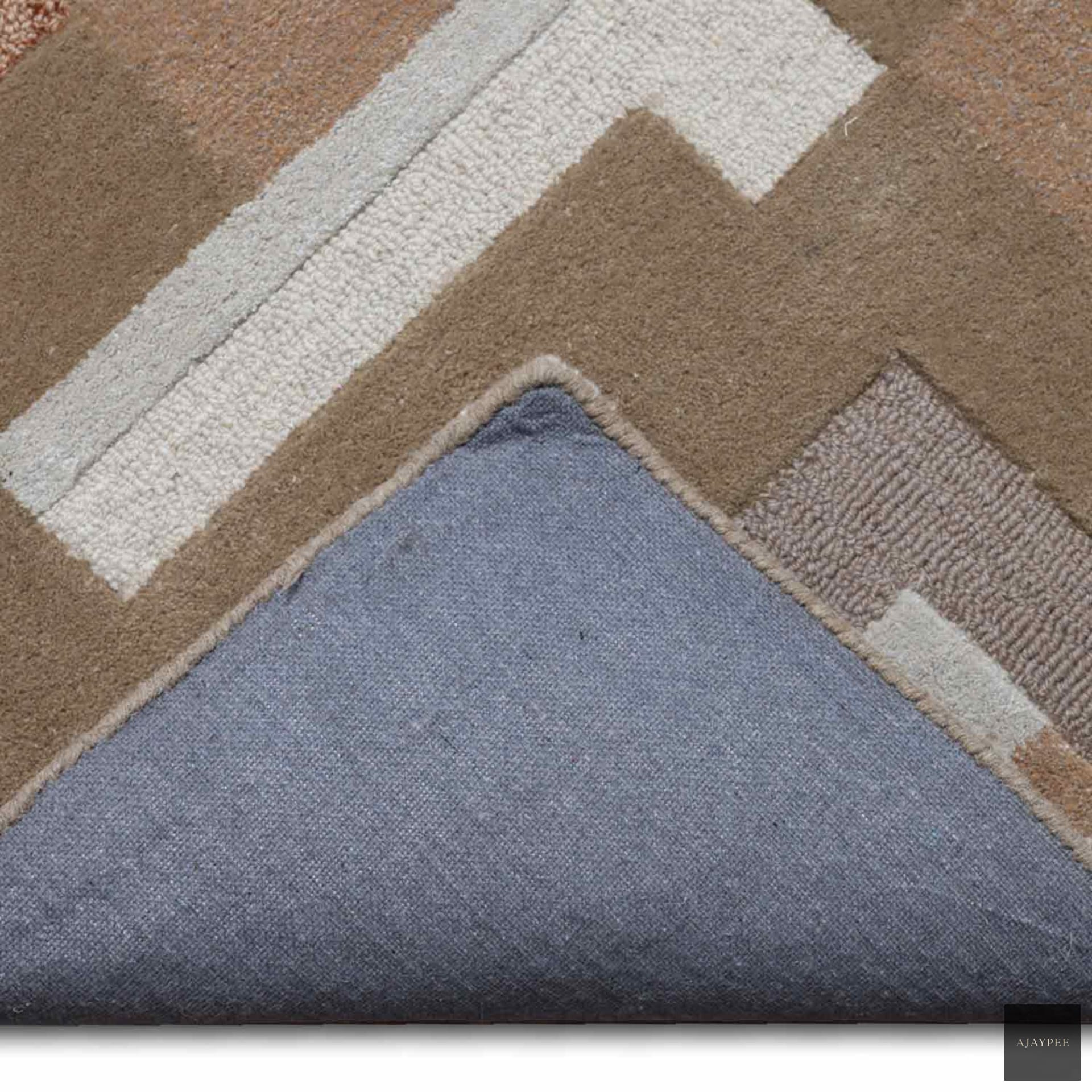 Heqet Hand Tufted Woollen And Viscose Rug - Cotton - Hand Tufted - Ajaypee Carpets (Thumbnail 6)