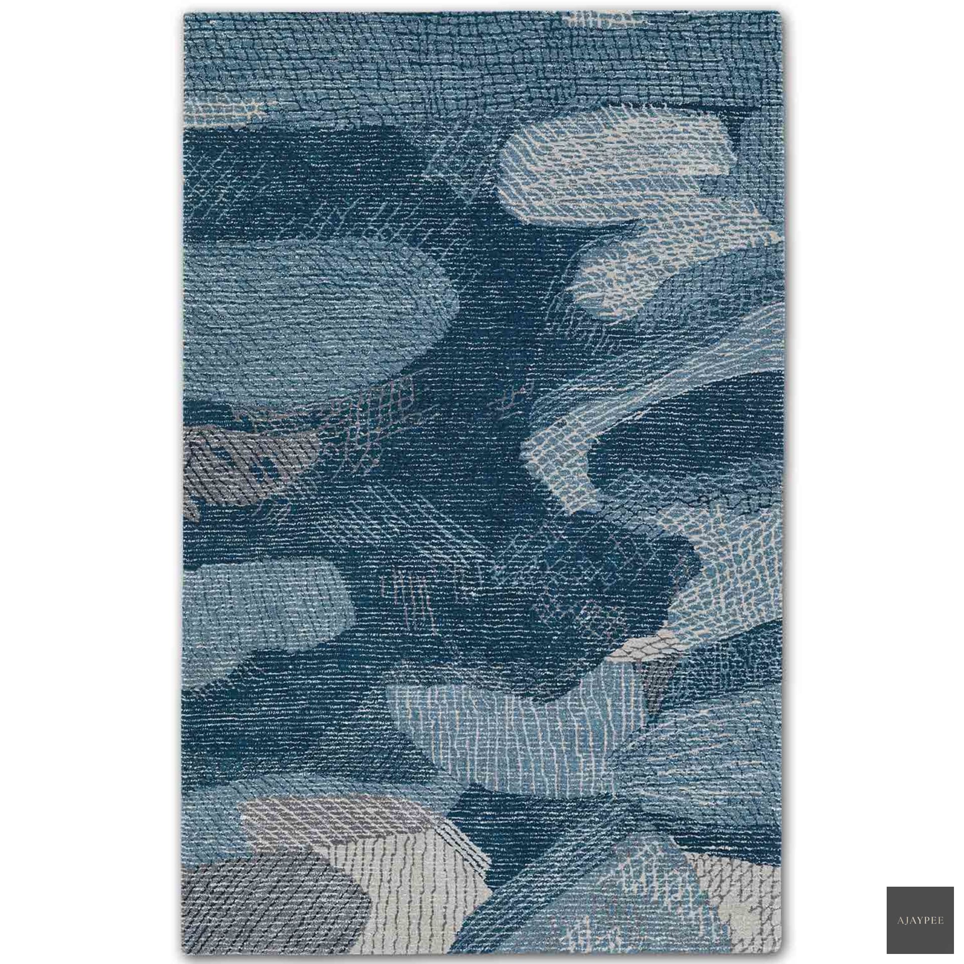 Hibbah Hand Tufted Woollen And Viscose Rug - Cotton - Hand Tufted - Ajaypee Carpets (Thumbnail 2)