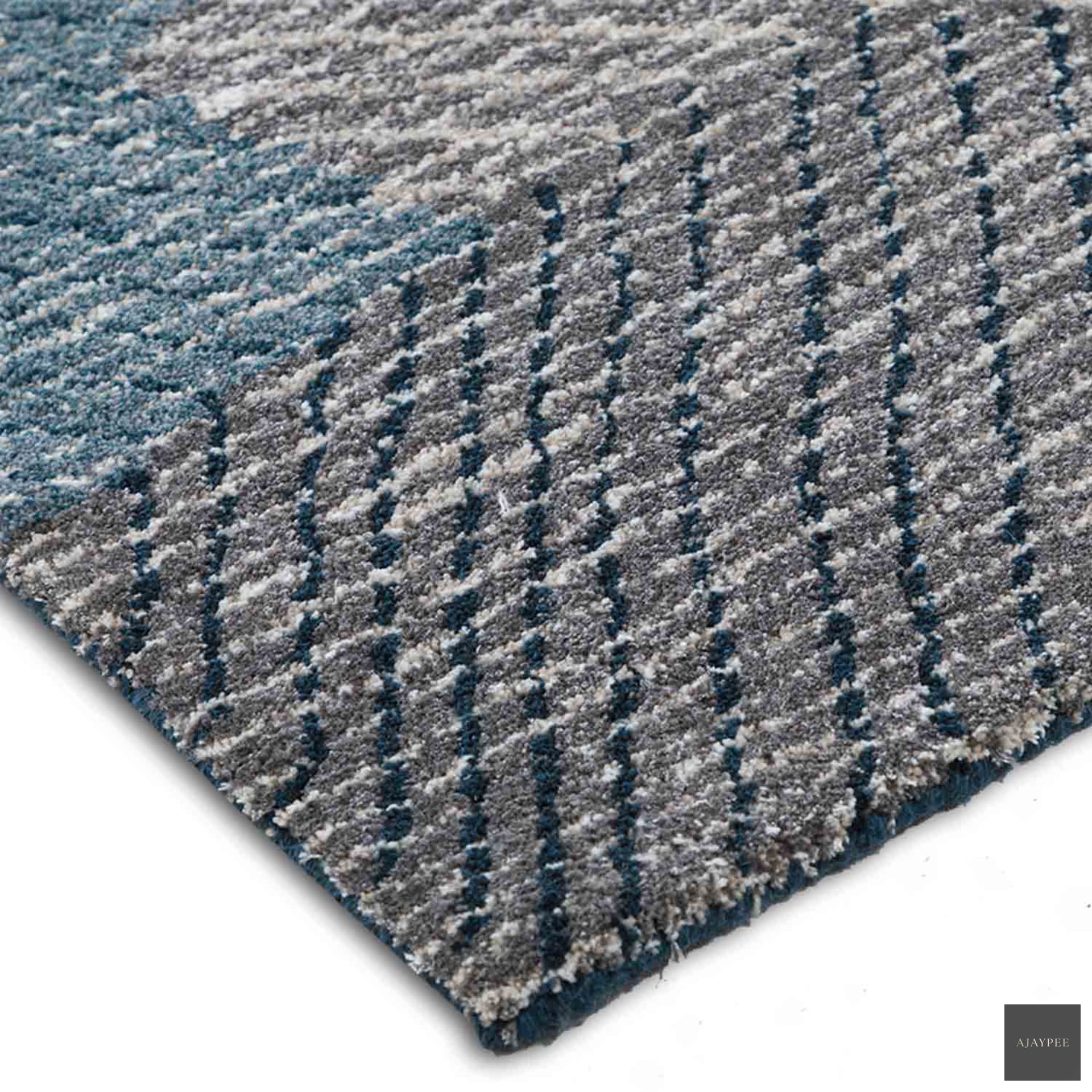 Hibbah Hand Tufted Woollen And Viscose Rug - Cotton - Hand Tufted - Ajaypee Carpets (Thumbnail 3)