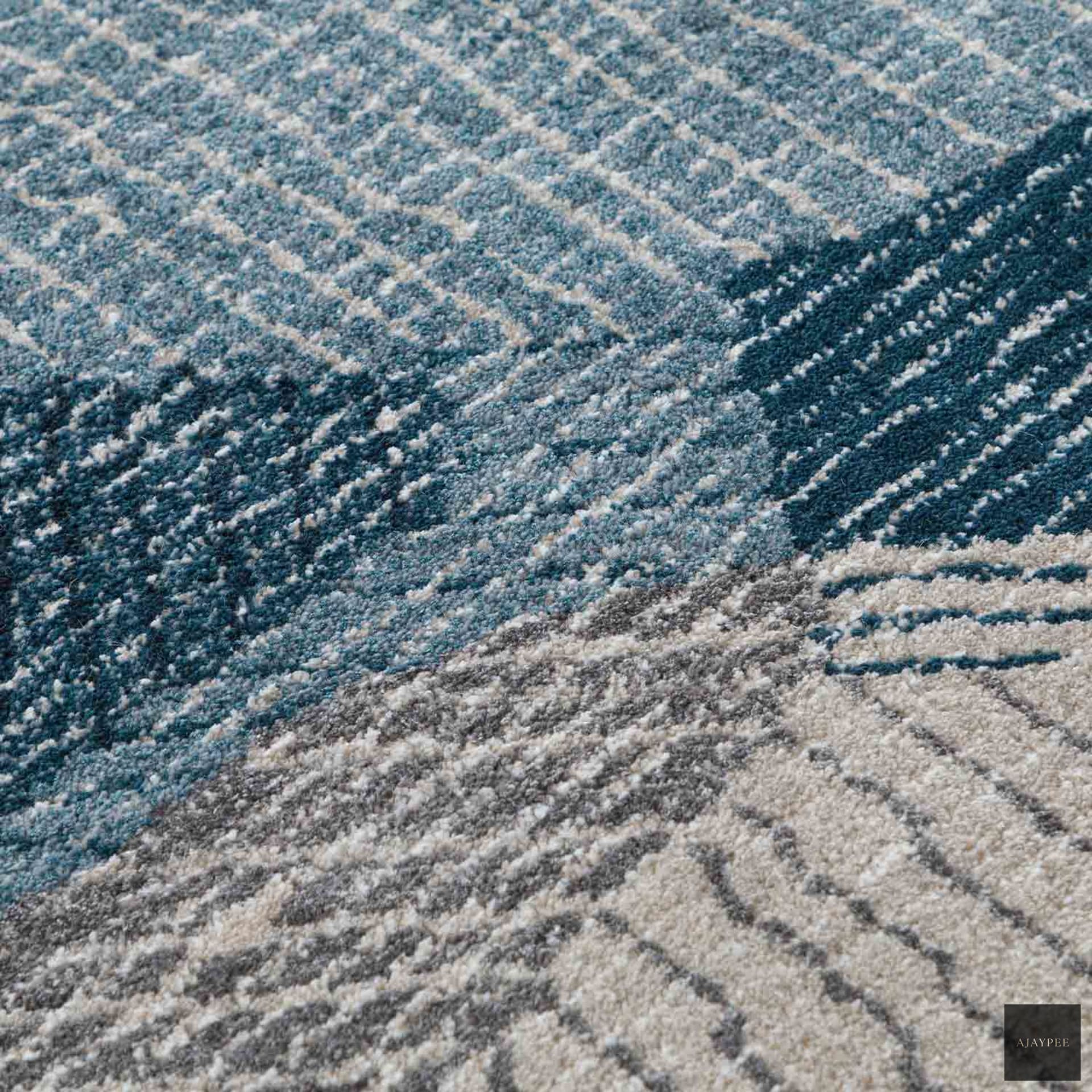 Hibbah Hand Tufted Woollen And Viscose Rug - Cotton - Hand Tufted - Ajaypee Carpets (Thumbnail 4)