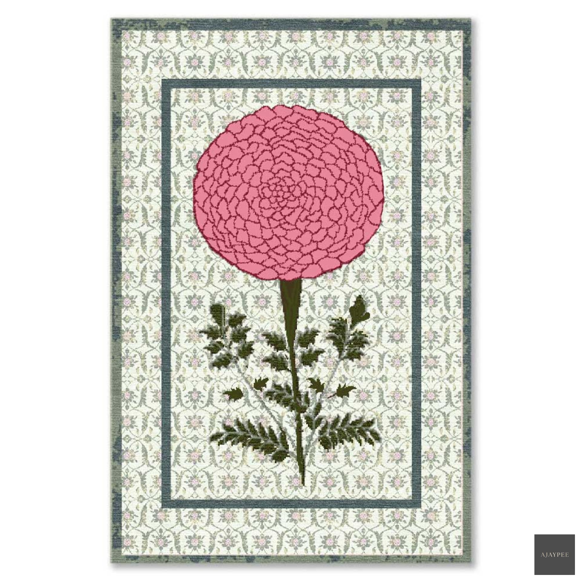 Hibiscus Hand Knotted Woollen And Viscose Rug By Anita Dalmia handmade carpet