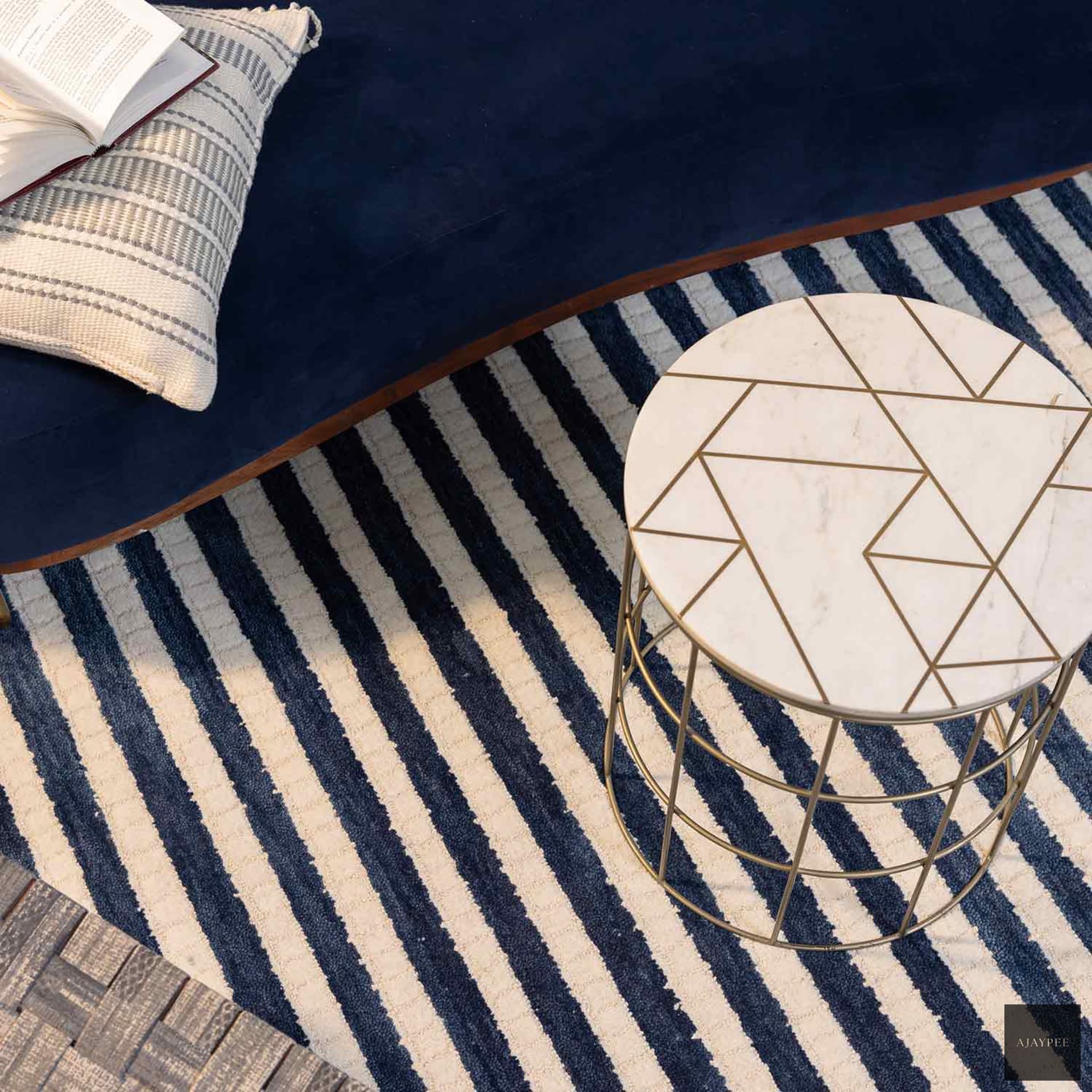Ibby Hand Tufted Woollen Rug - Cotton - Hand Tufted - Ajaypee Carpets (Thumbnail 7)