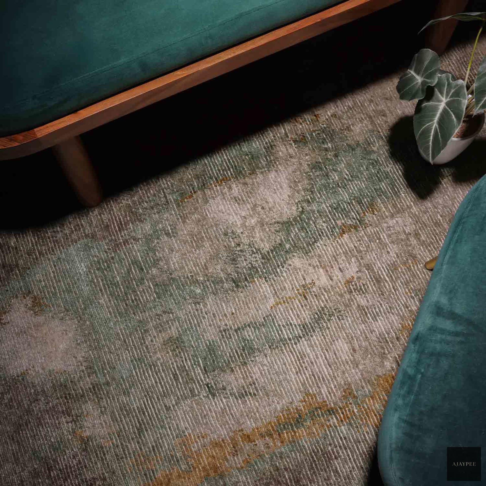 Gush Hand Knotted Viscose And Jute Rug handmade carpet