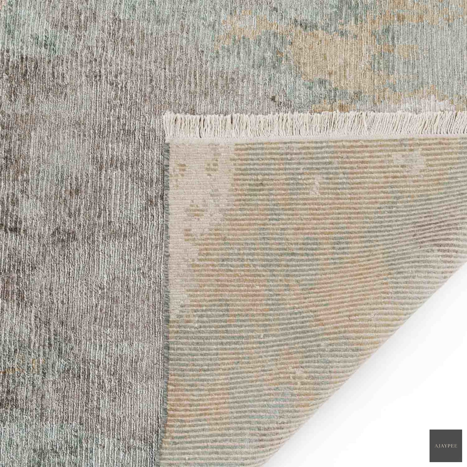 Gush Hand Knotted Viscose And Jute Rug - Jute - Hand Knotted - Ajaypee Carpets (Thumbnail 7)