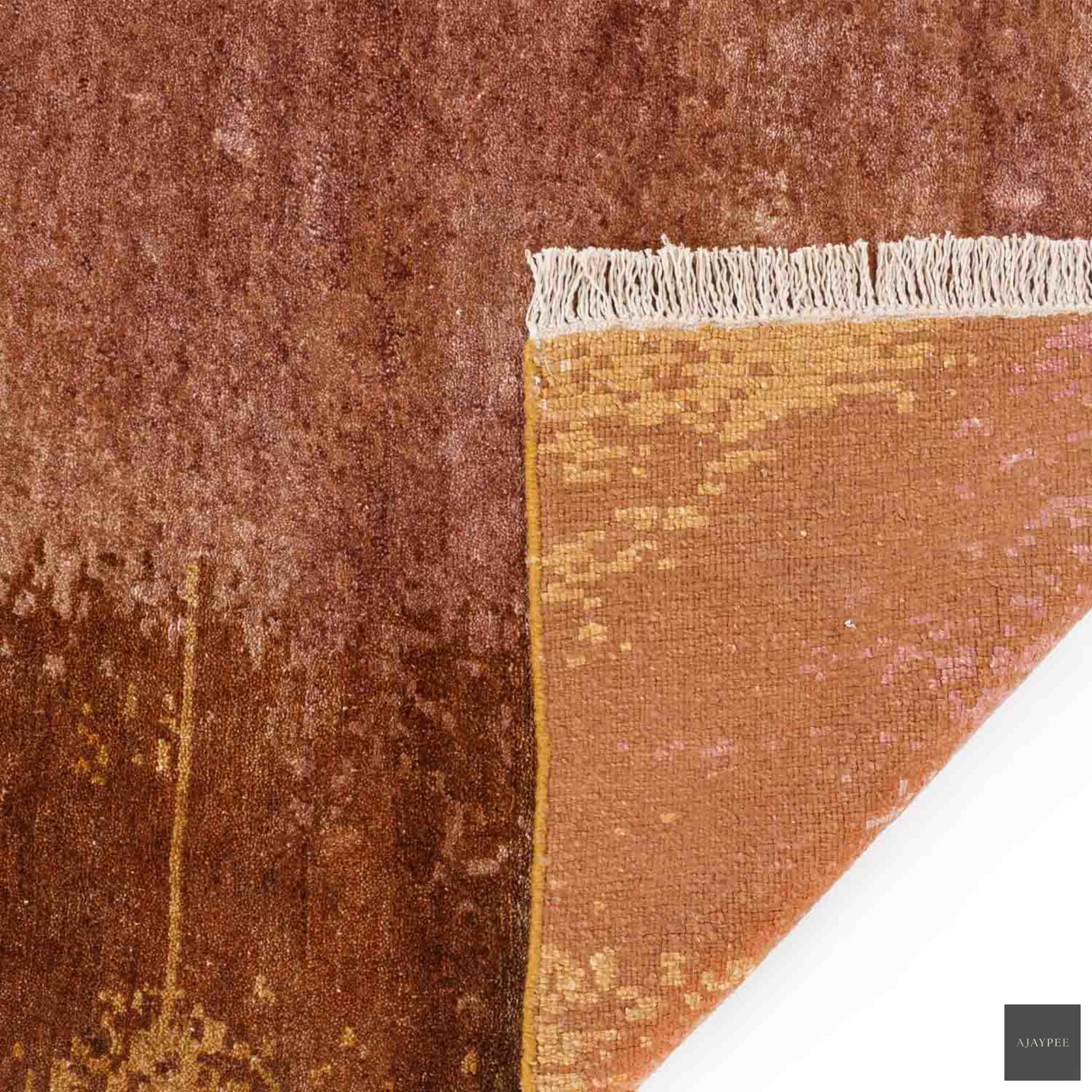 Blaze Hand Knotted Viscose Rug - Cotton - Hand Knotted - Ajaypee Carpets (Thumbnail 6)