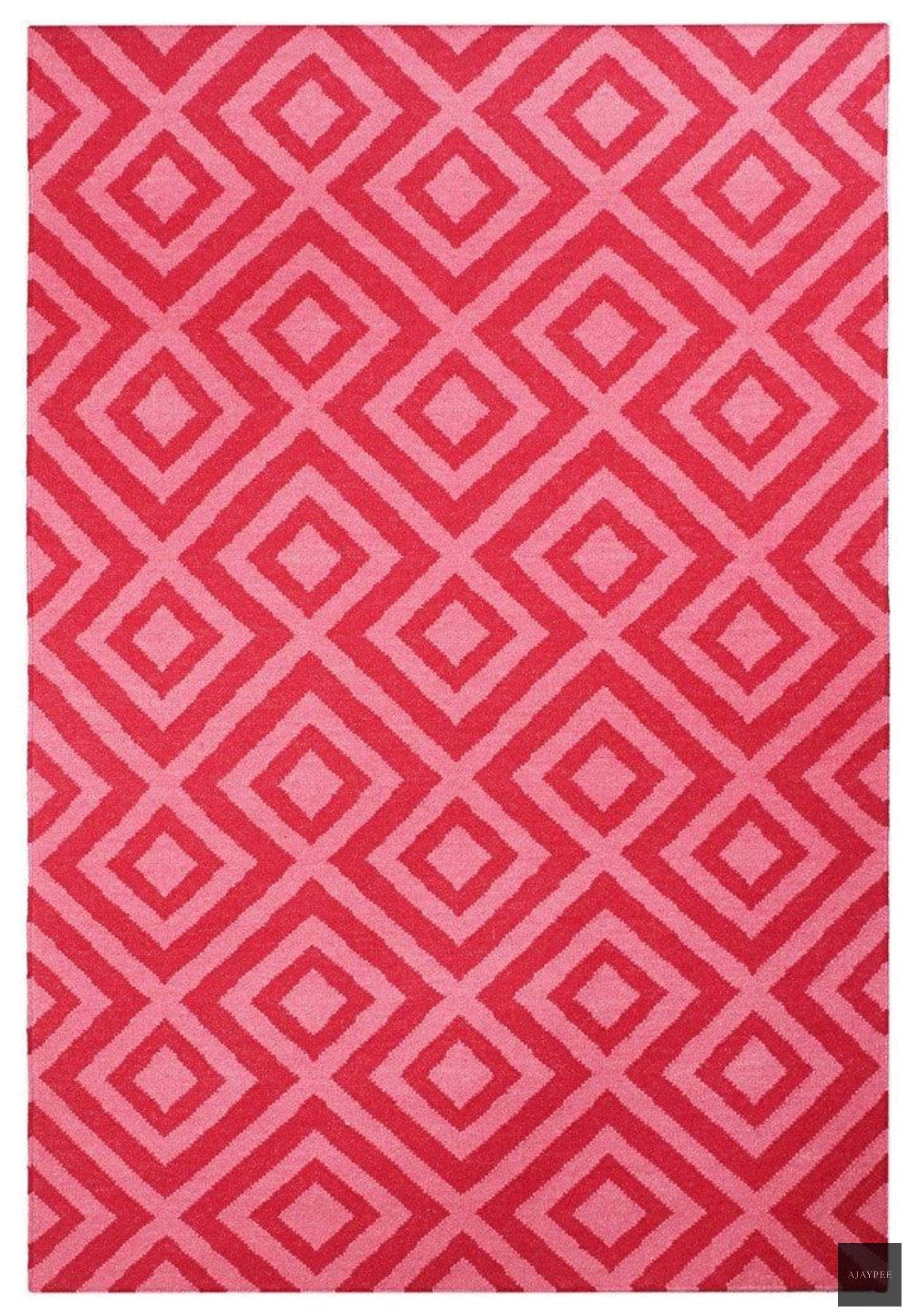 Wool HandWoven Rug Strink - Cotton - Flatweave - Ajaypee Carpets (View 1)