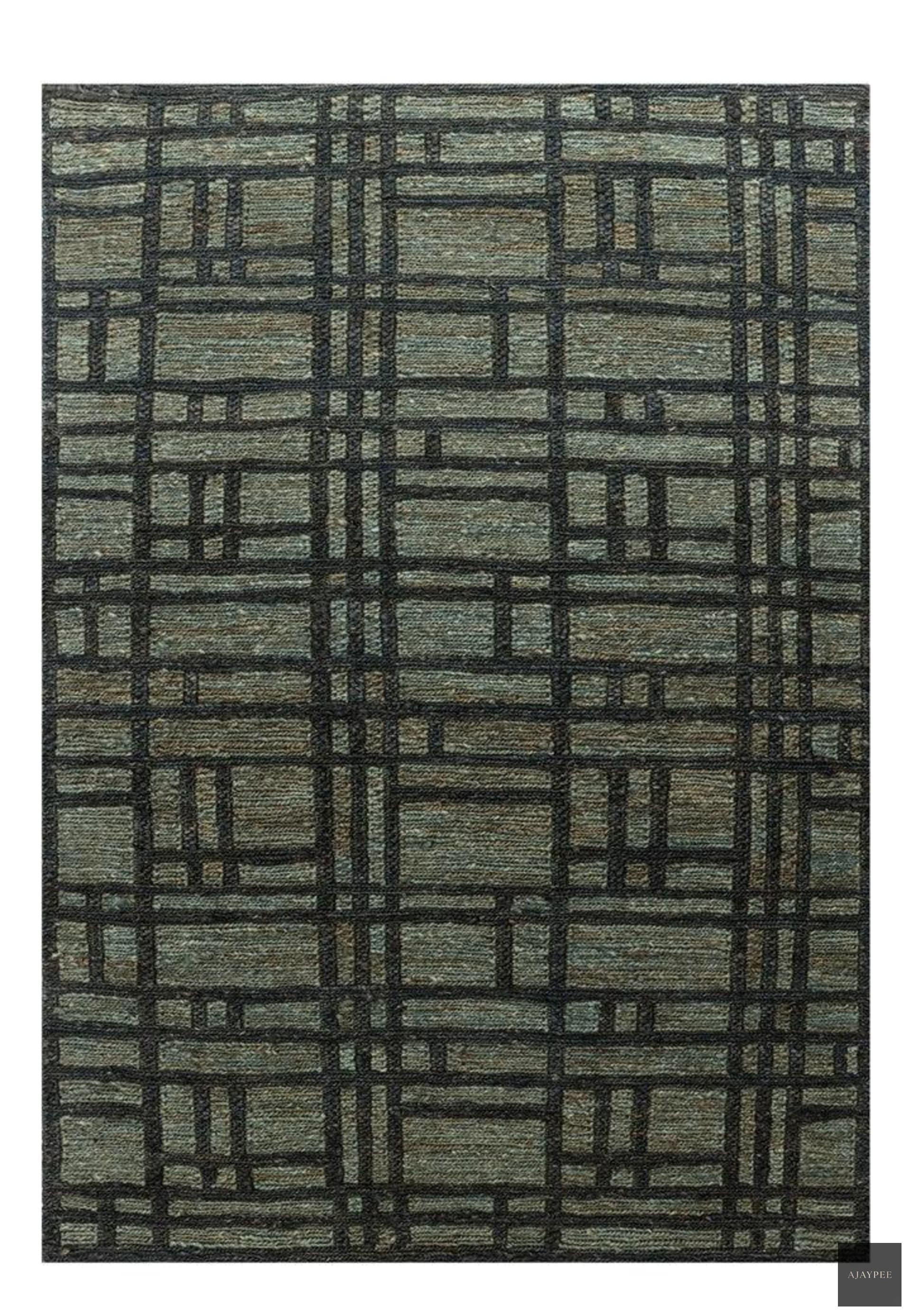 Hemp Hand Knotted Moroccan Carpet - Maze - Hemp - Hand Knotted - Ajaypee Carpets (View 1)
